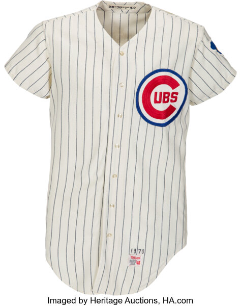 Lot Detail - 1968 Leo Durocher Chicago Cubs Game Worn Jersey (MEARS A9) w/  photo of Durocher wearing similar jersey