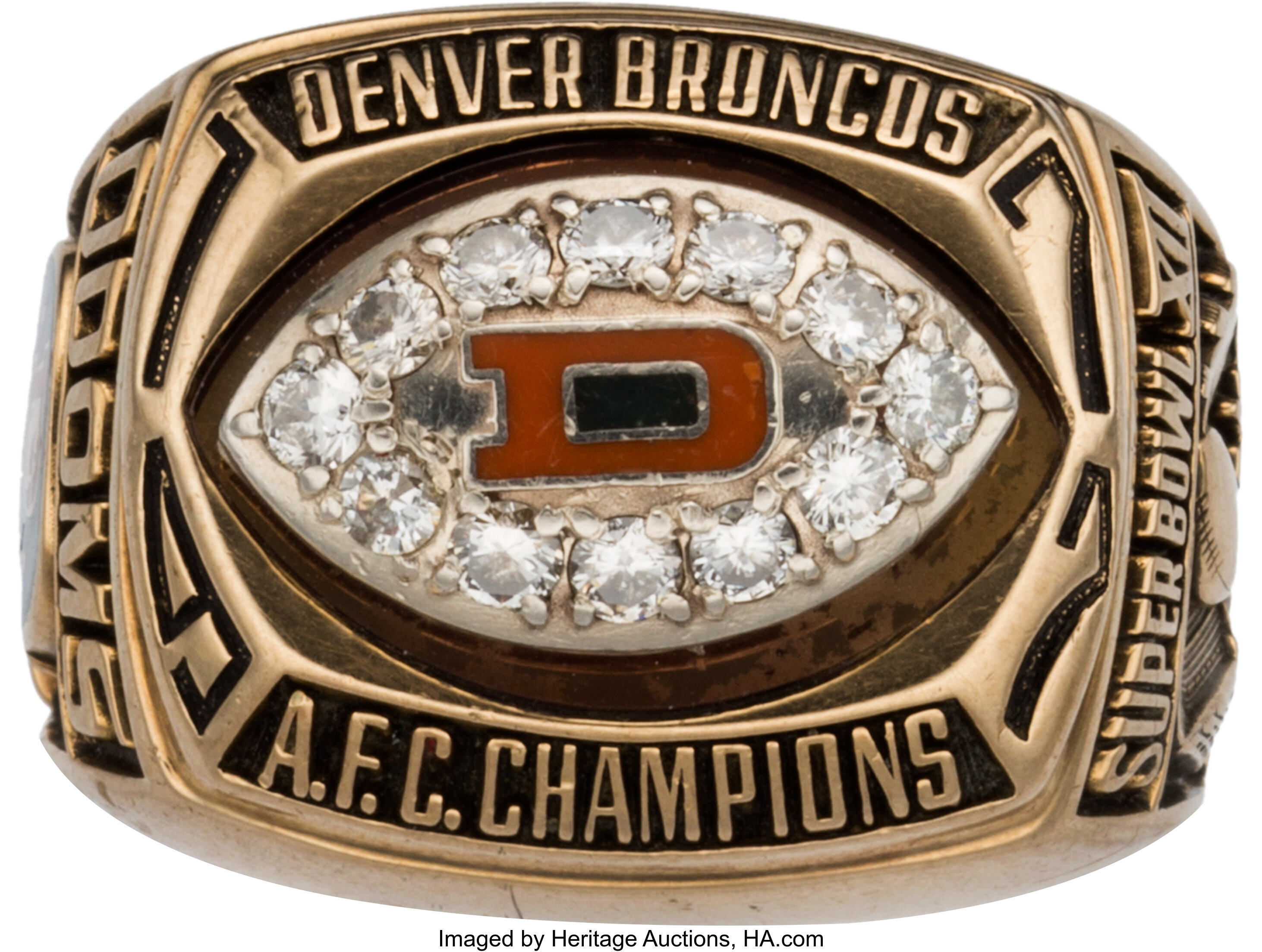 1977 Denver Broncos AFC Championship Ring Presented to Riley, Lot #80535