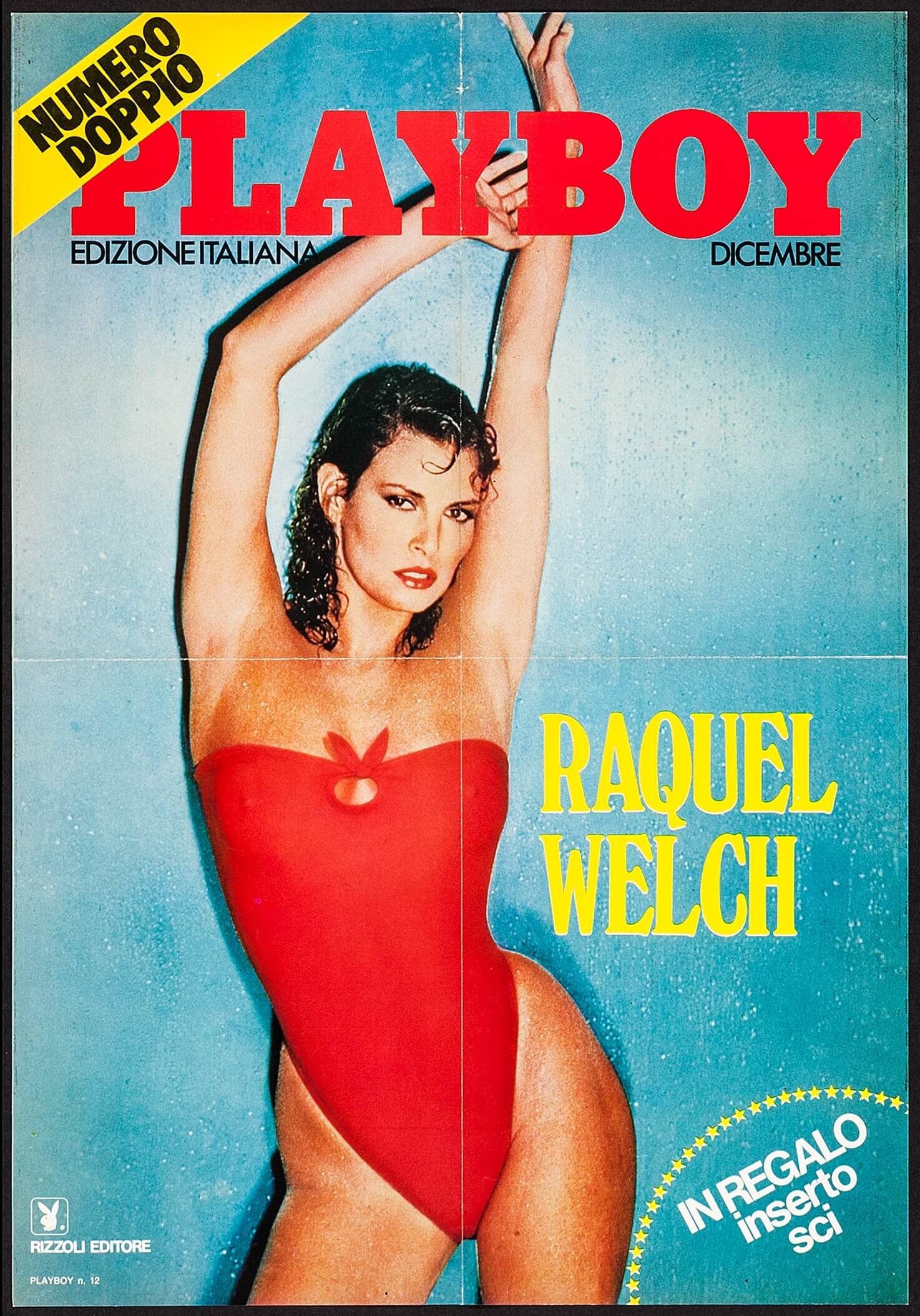 Raquel Welch (Playboy, 1979). Italian Poster (13.5