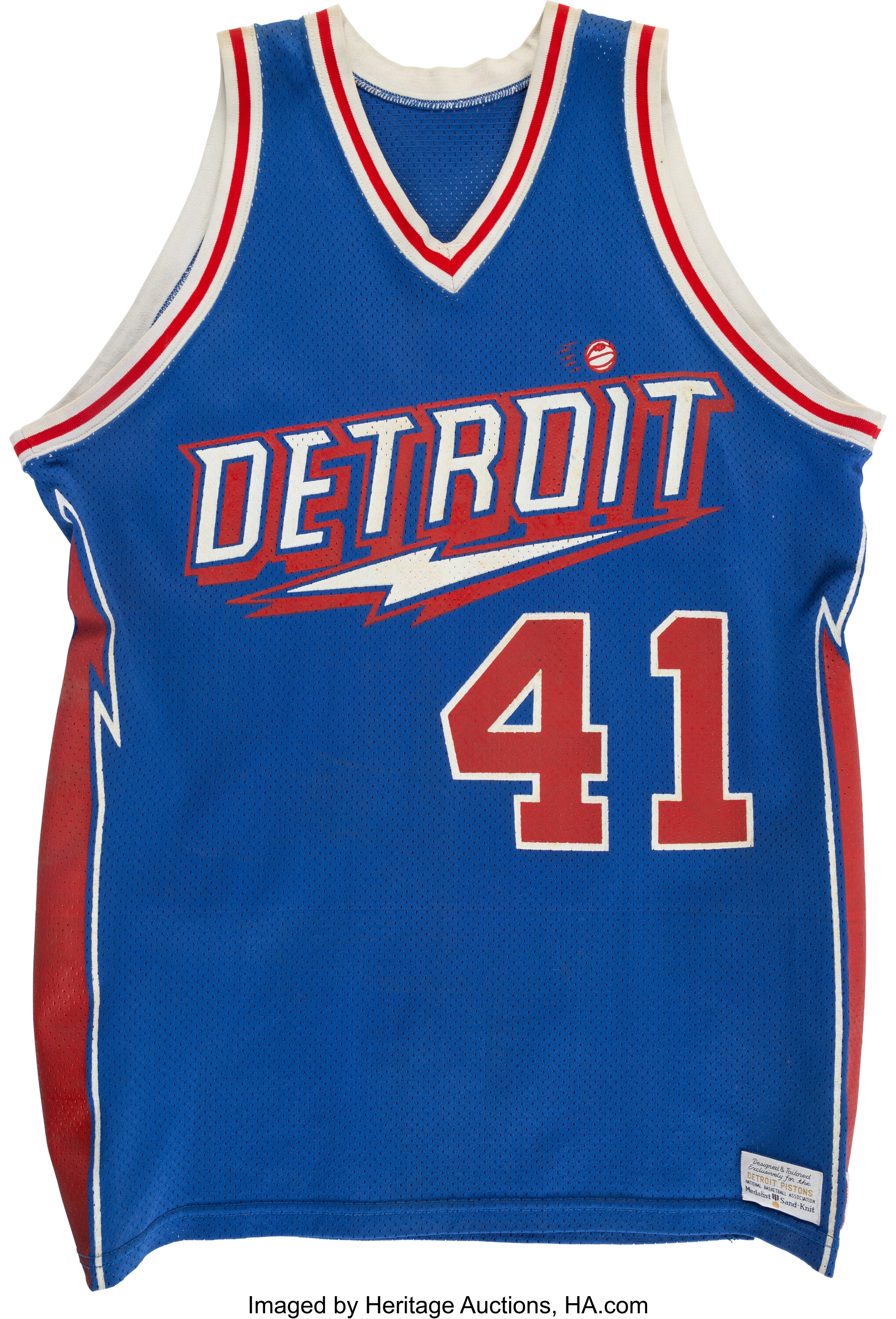 Detroit Pistons Primary White Uniform - National Basketball