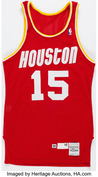 1988 Frank Johnson Game Worn Houston Rockets Jersey. Basketball
