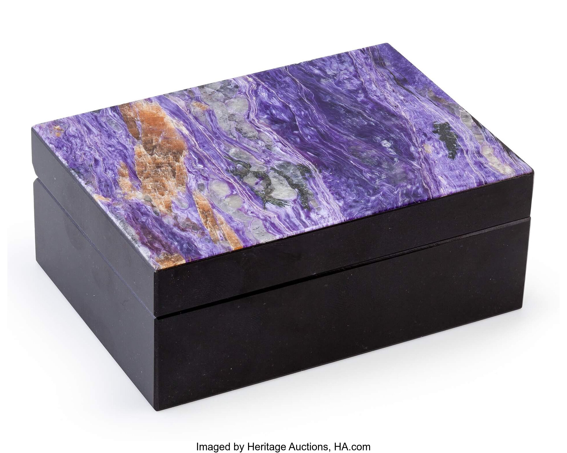 Charoite Box Stone Source Sakha Republic Saha Republic Lot 77008 Heritage Auctions