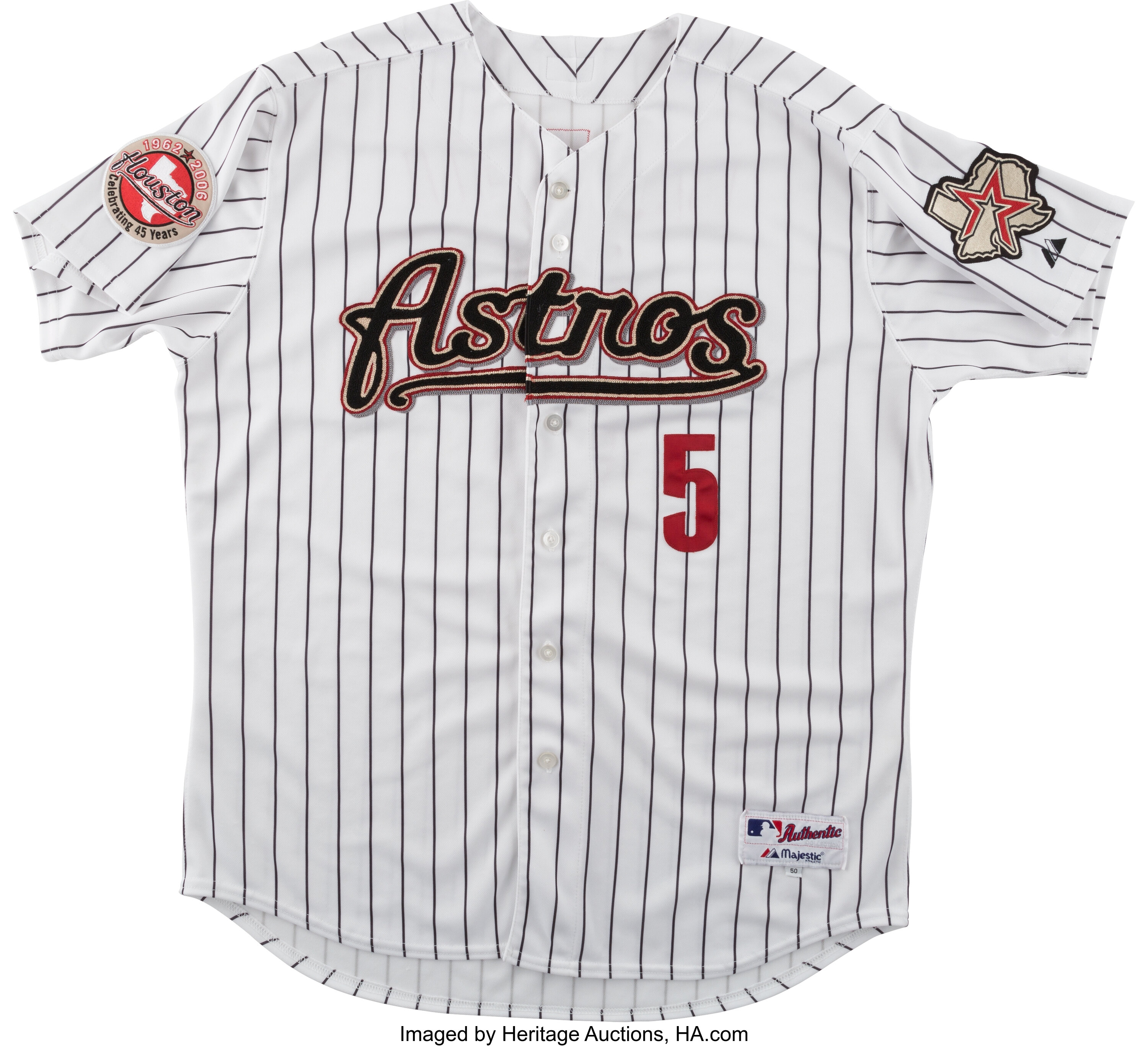 2006 Jeff Bagwell Game Worn Houston Astros Jersey.  Baseball, Lot  #81429