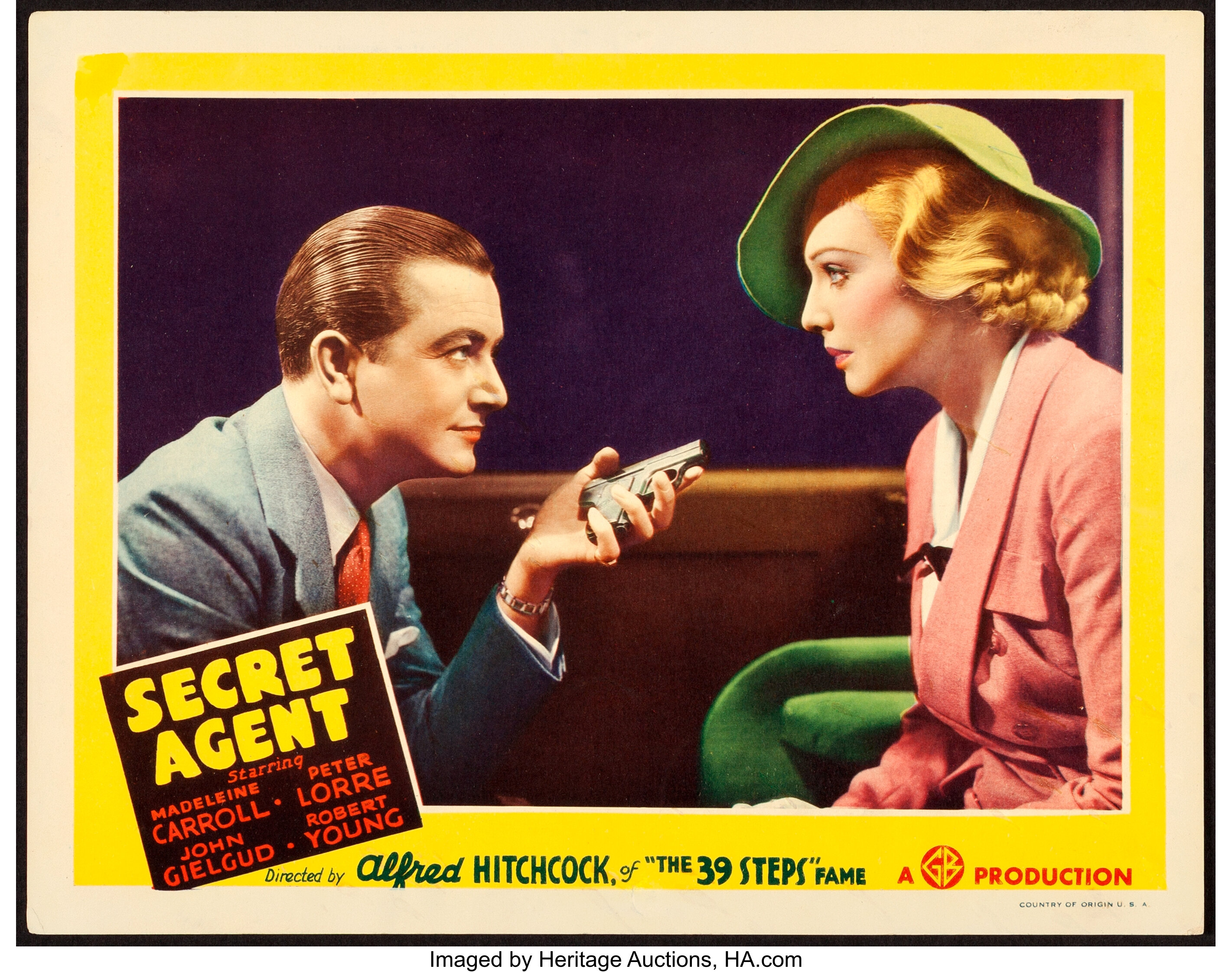 Secret Agent (Gaumont, 1936). Lobby Card (11