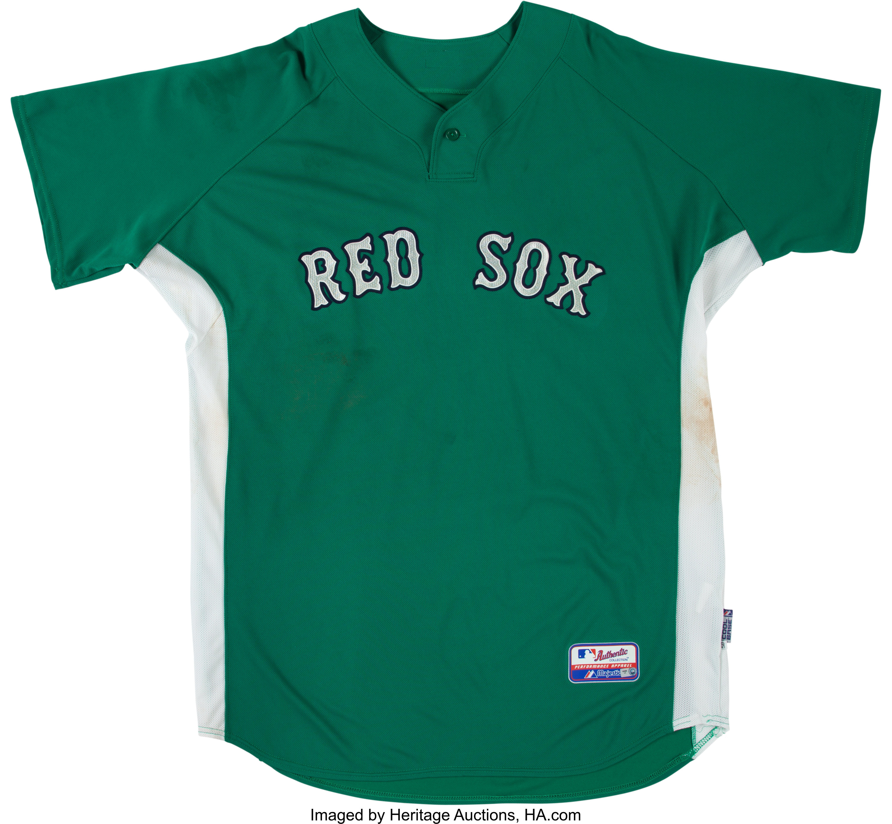 red sox green uniform