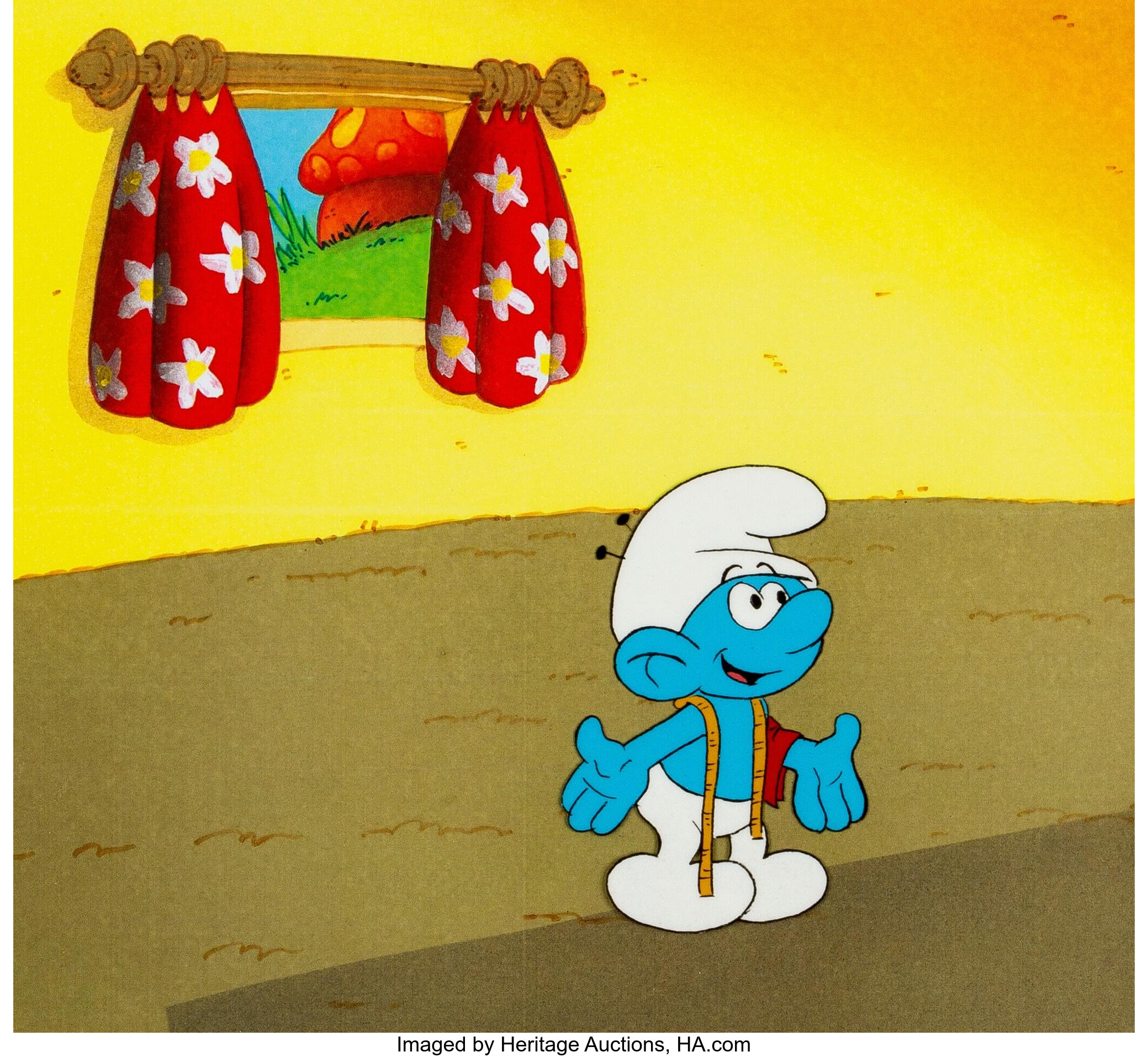 Smurfs Production Cel (hanna-barbera, C. 1980s). Animation Art 