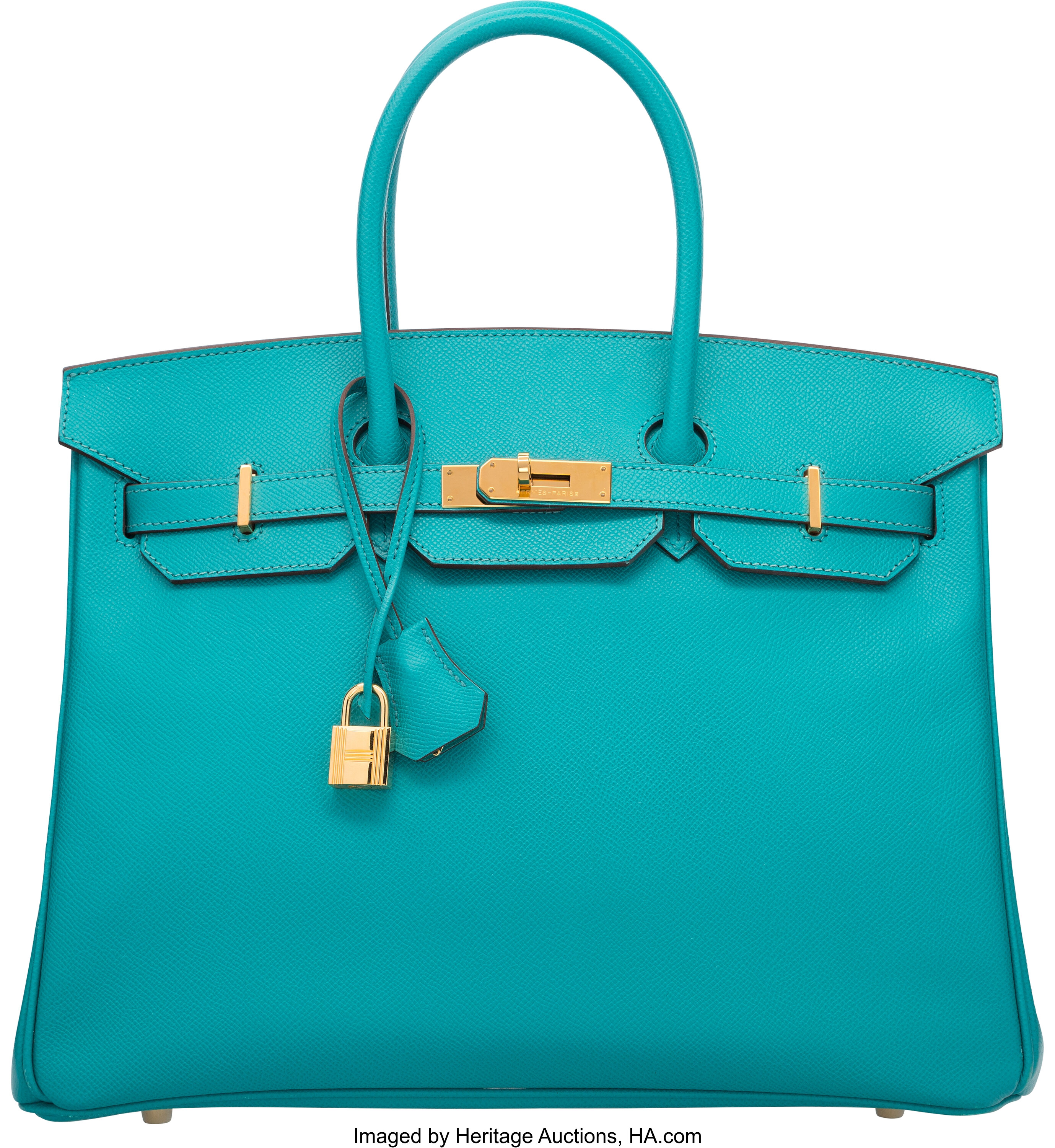 Hermes 35cm Blue Paon Epsom Leather Birkin Bag with Gold Hardware ...