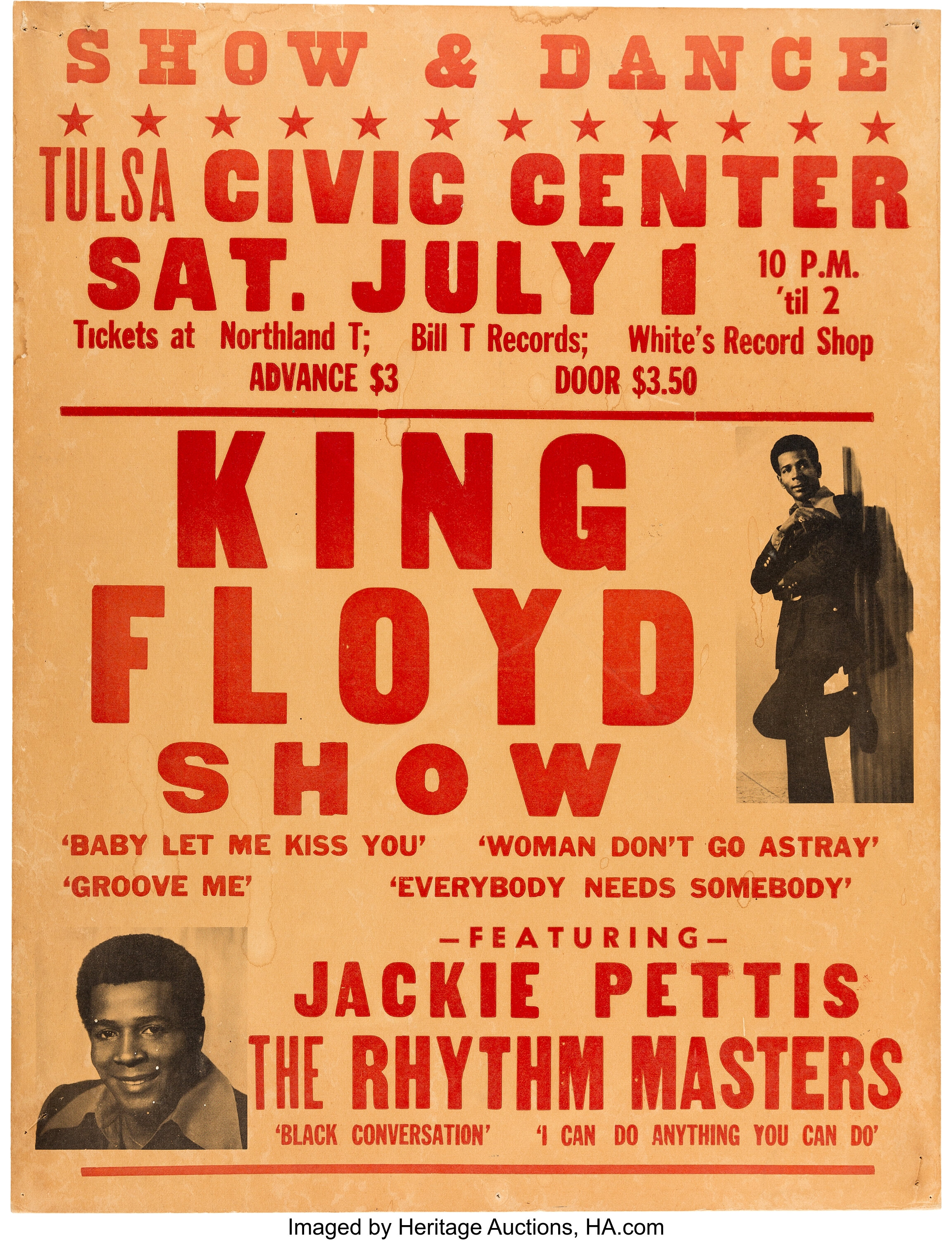 King Floyd Tulsa Civic Center Concert Poster (1970s).... Music | Lot #89620  | Heritage Auctions
