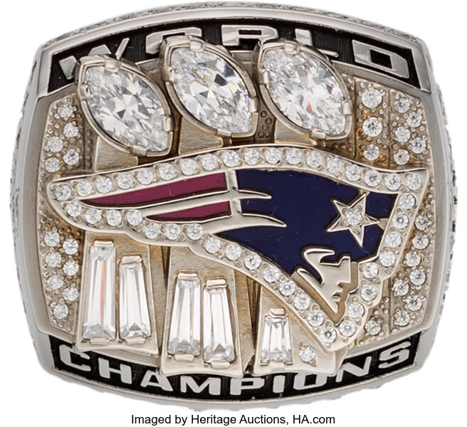 Patriots' Super Bowl Ring Is the Biggest Ever; Quarter Pounder Dazzles With  205 Diamonds