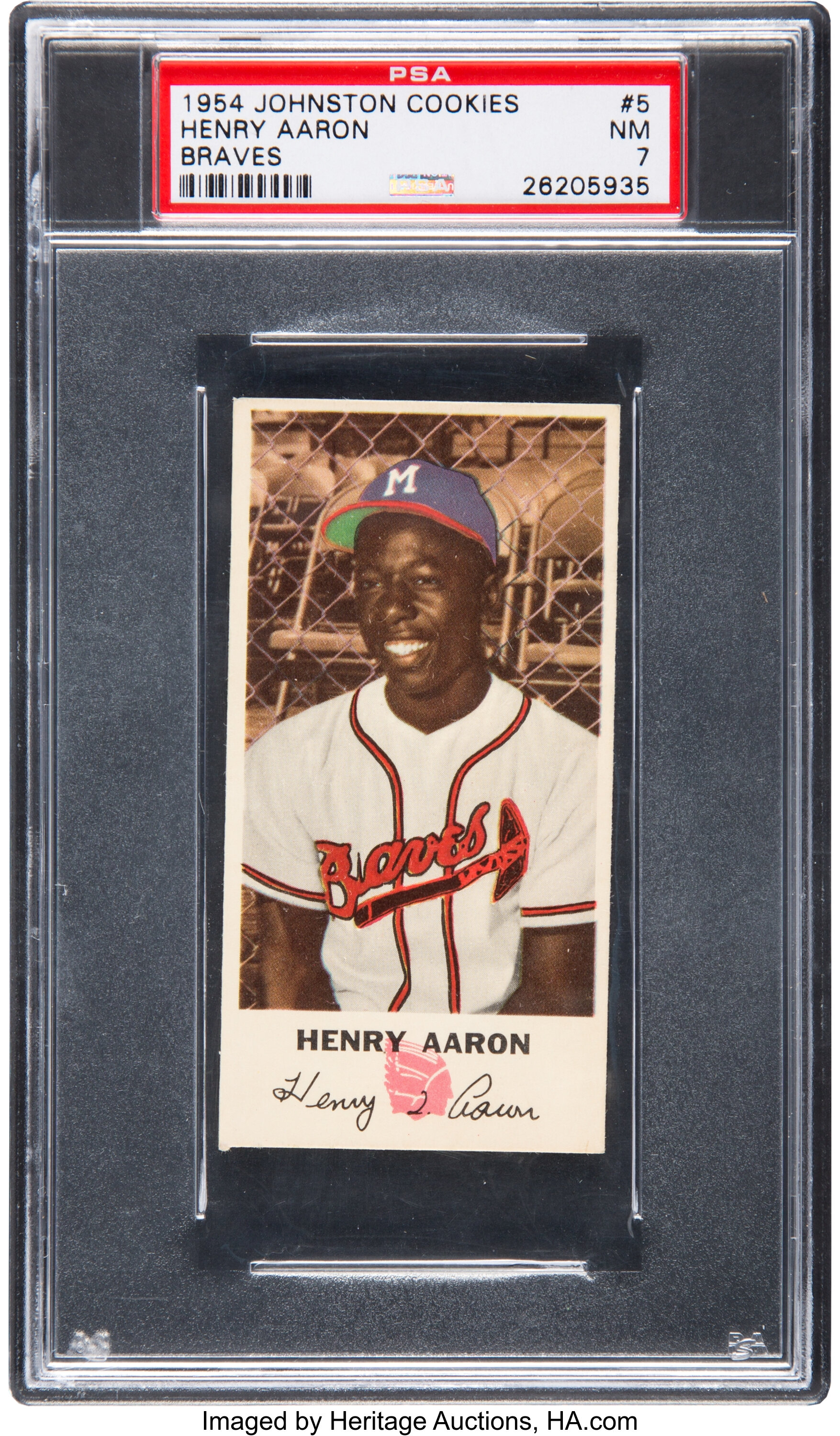 Johnston Cookies Hank Aaron Rookie Card