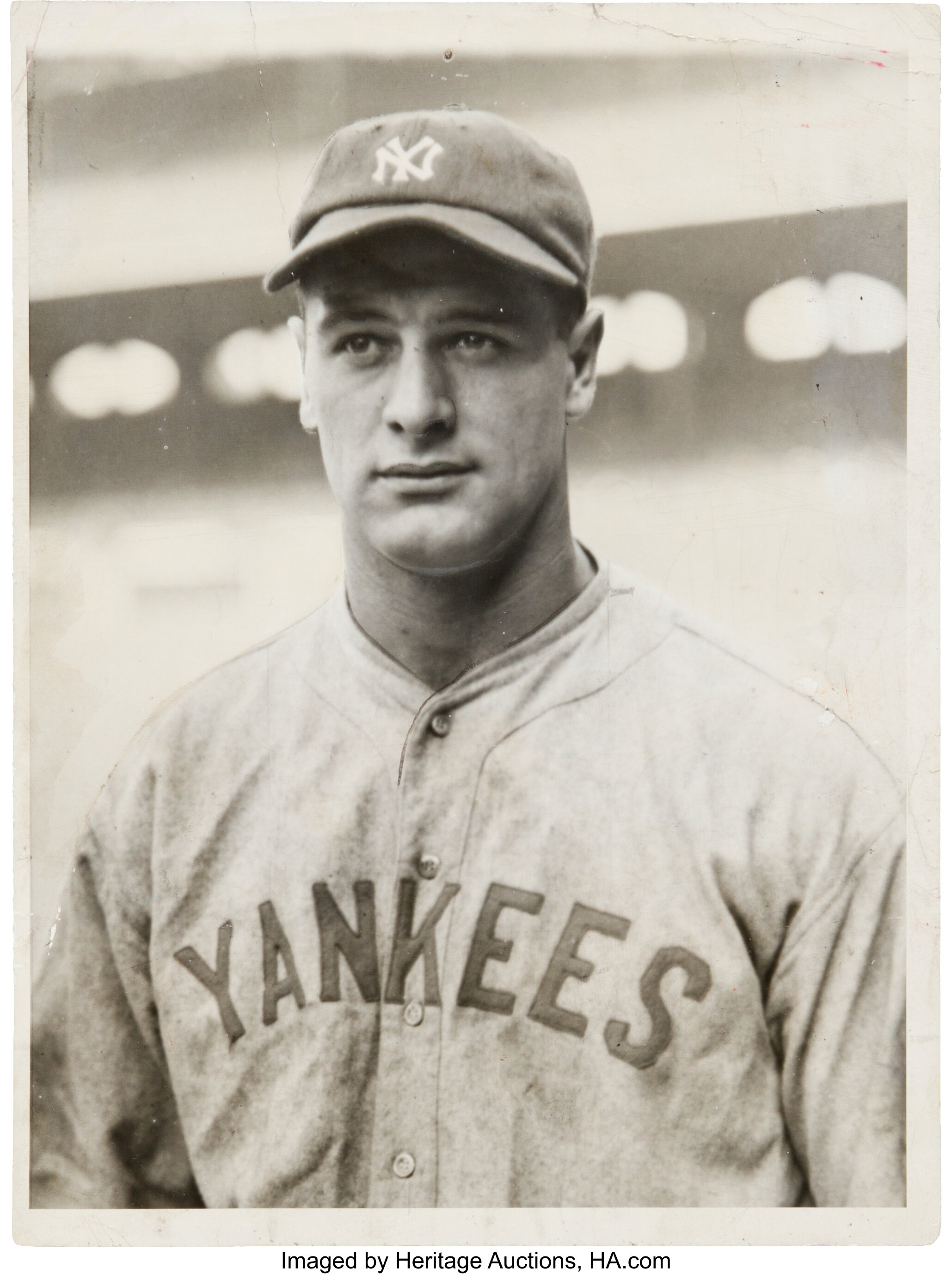 1923 Lou Gehrig Rookie Portrait - Possibly Earliest Yankees Photo PSA/DNA  Type 1 - SportsCare Physical Therapy