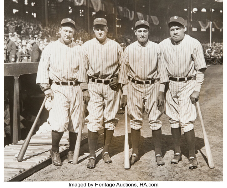 1927 Babe RUTH Lou GEHRIG Murderers Row New York Yankees Team