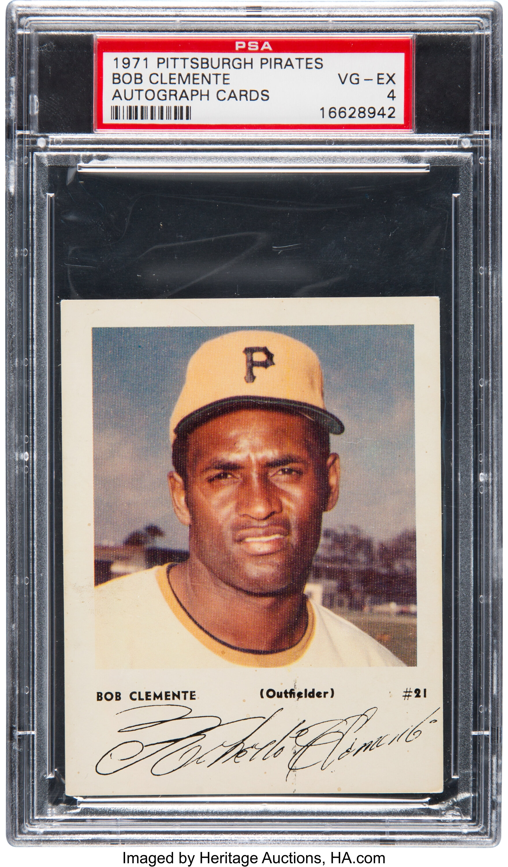 1971 Pittsburgh Pirate Autograph Cards Roberto Clemente #21 (Yellow, Lot  #82103