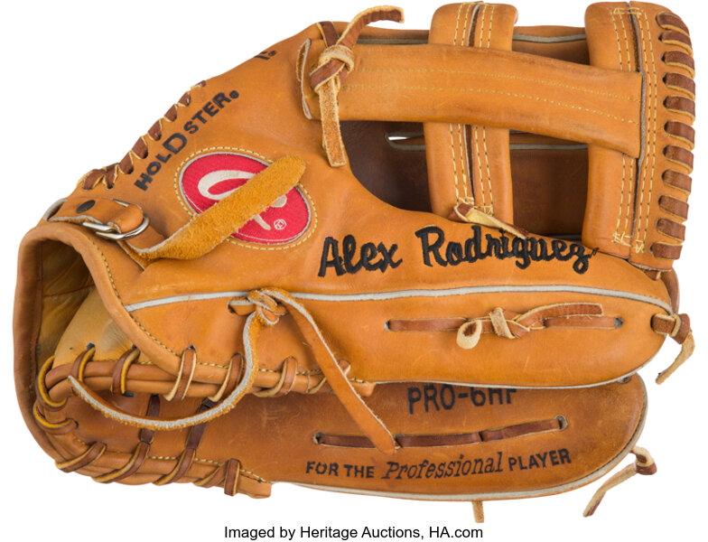 2001-02 Alex Rodriguez Game Used Fielder's Glove Gifted to Keith