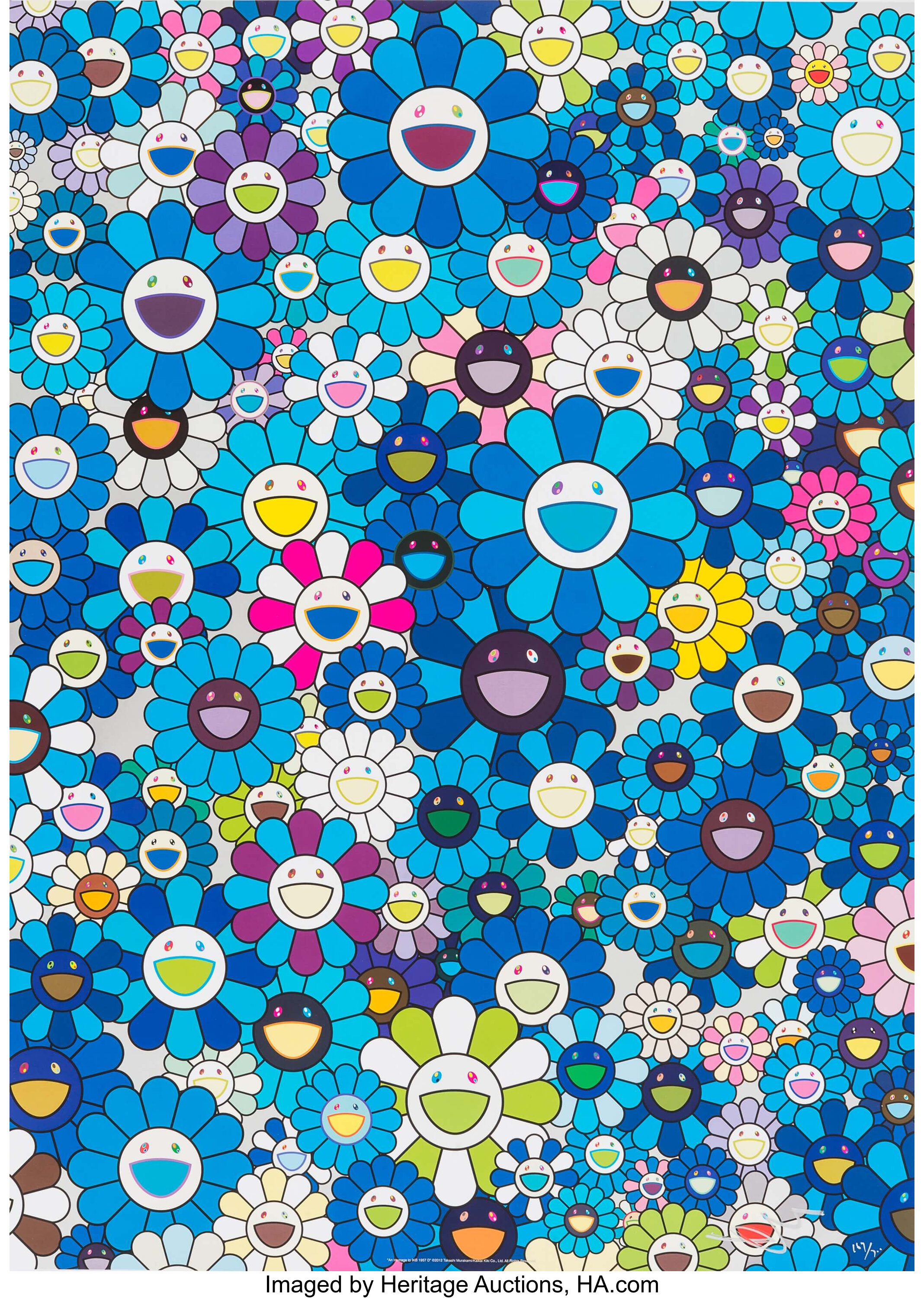 Takashi Murakami (Japanese, b. 1962-). An Homage To IKB 1957 D