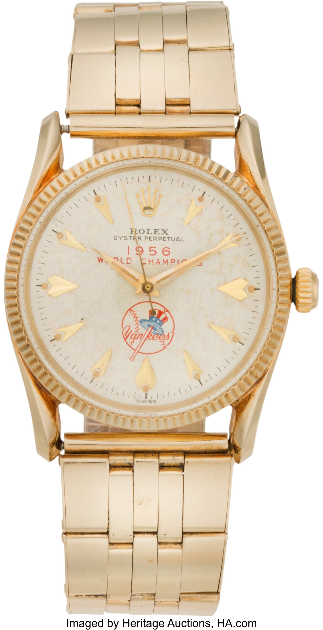 1956 New York Yankees World Series Championship Rolex Gold | Lot