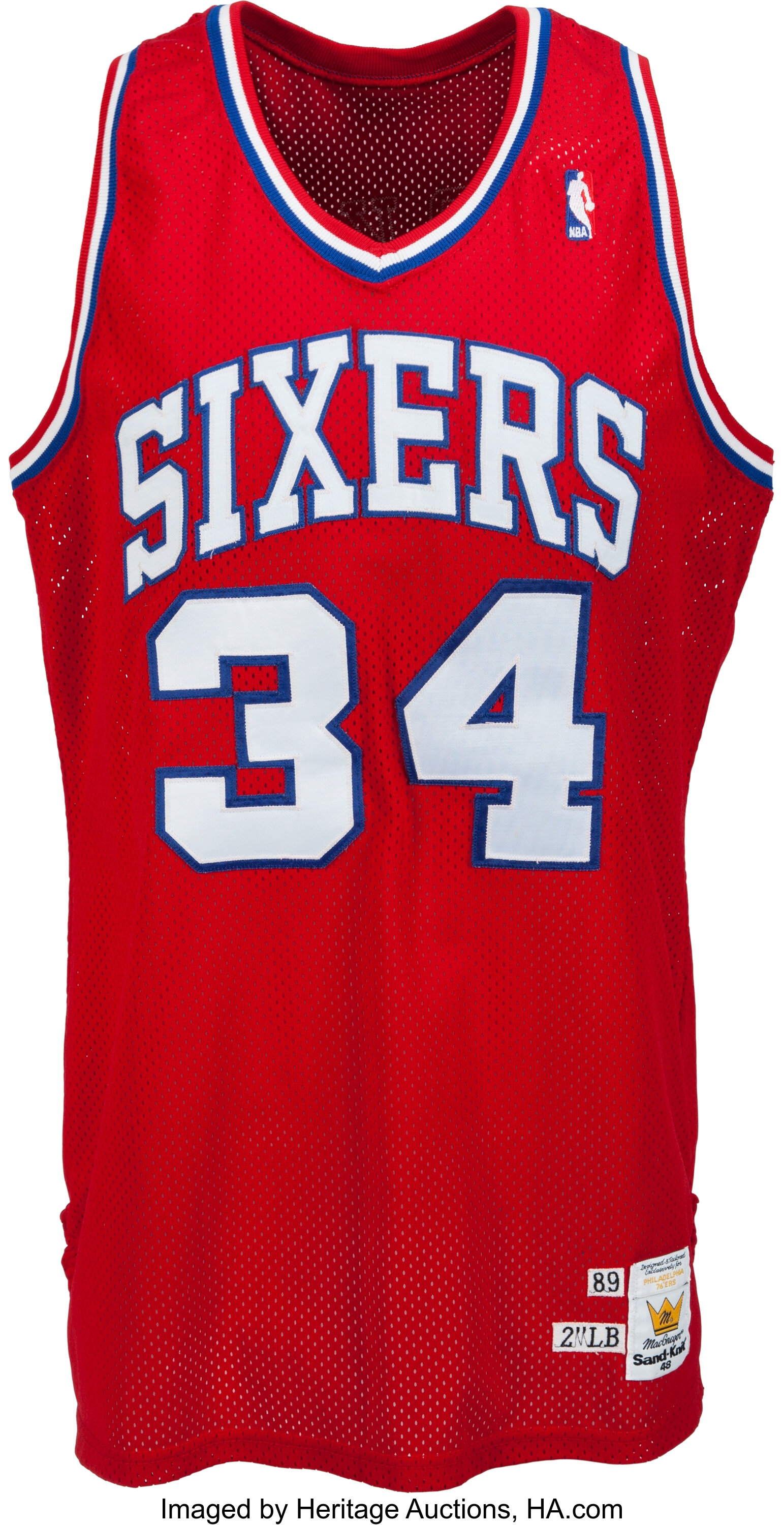 1989-90 Charles Barkley Game Worn Philadelphia 76ers Jersey.... | Lot ...