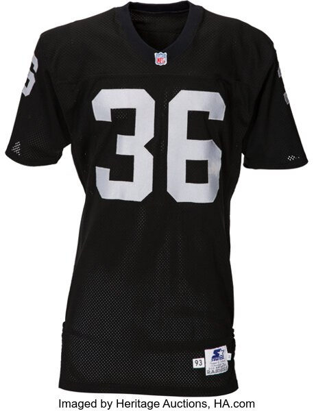 1993 Terry McDaniel Game Worn Oakland Raiders Jersey.  Football, Lot  #82704