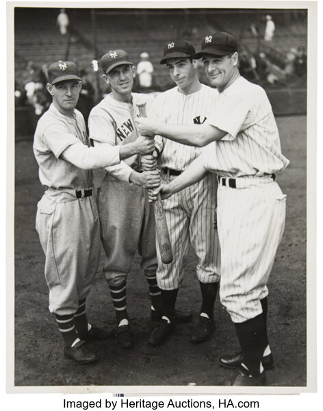 lou gehrig and 1937 WS Yankees signed baseball psa