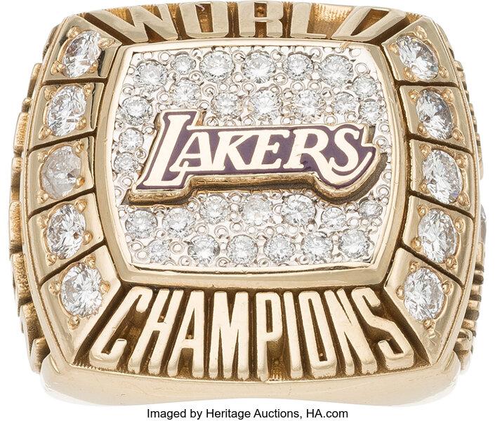 Lakers Kobe Bryant Championship 5 Rings in set With Wooden Display Box