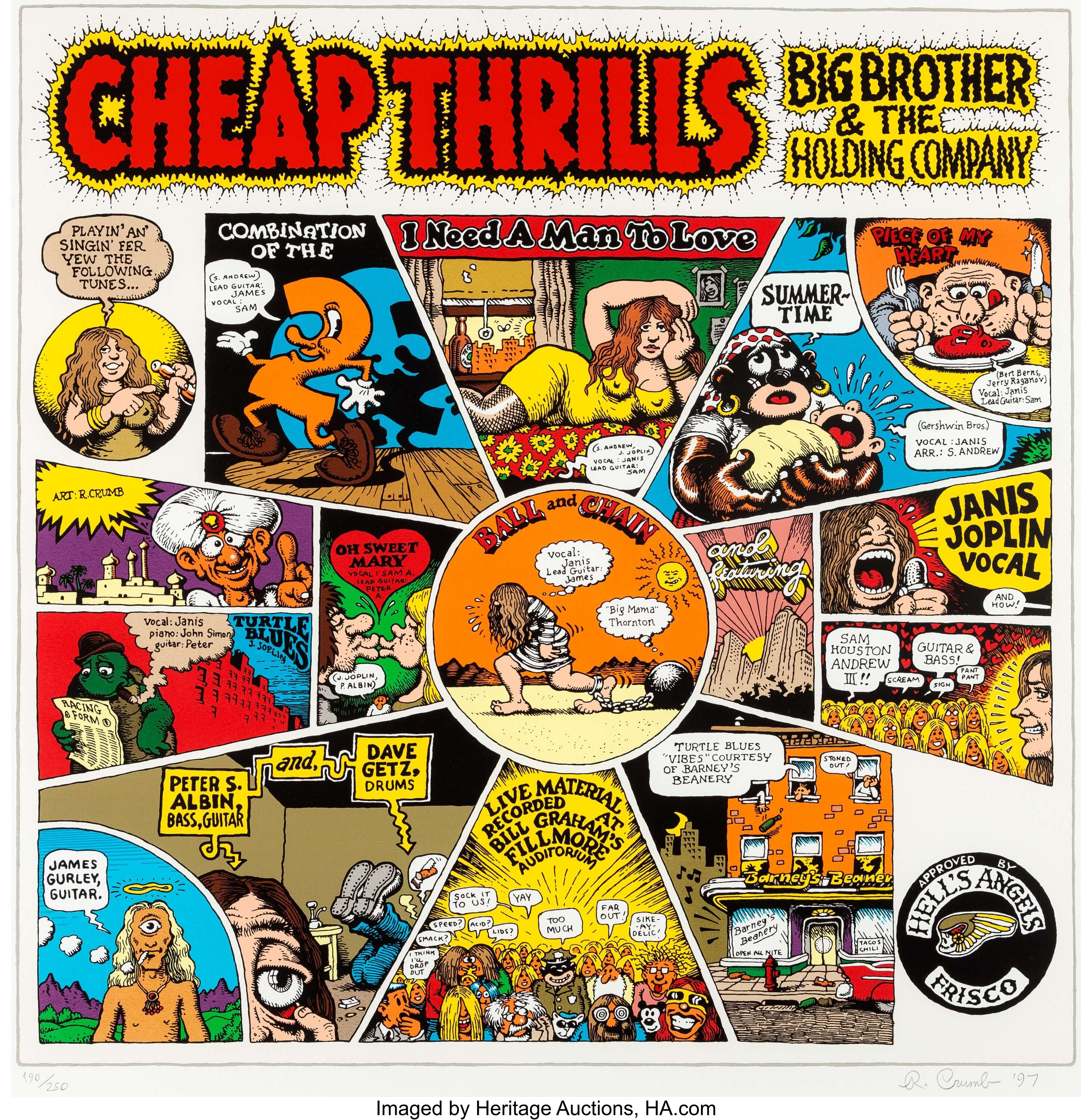 Robert Crumb Cheap Thrills Record Album Cover Signed Limited | Lot 