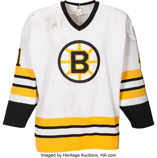 1955-57 Game Worn Boston Bruins Jersey. Hockey Collectibles, Lot #50904