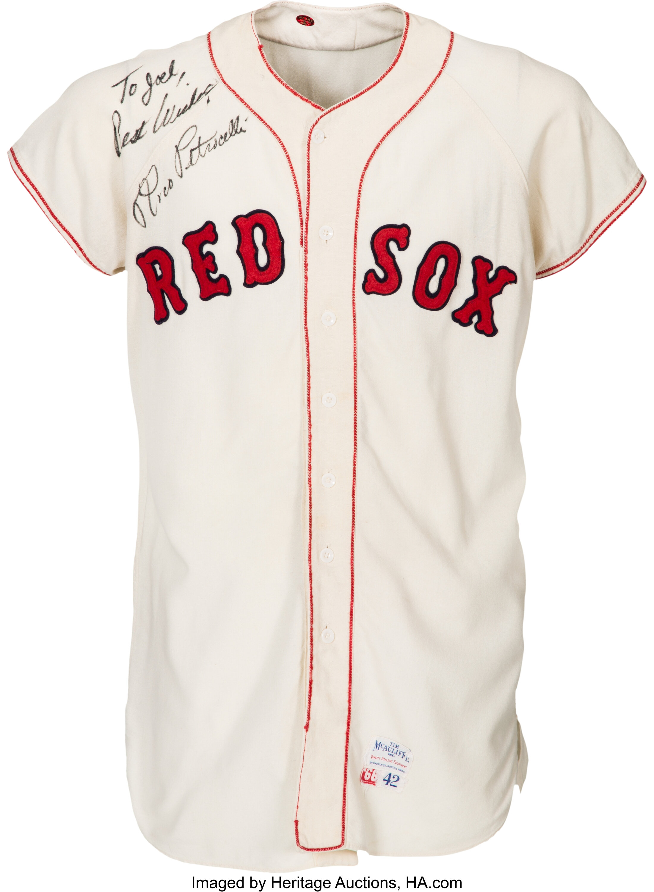 1966 Rico Petrocelli Game Worn & Signed Boston Red Sox Jersey