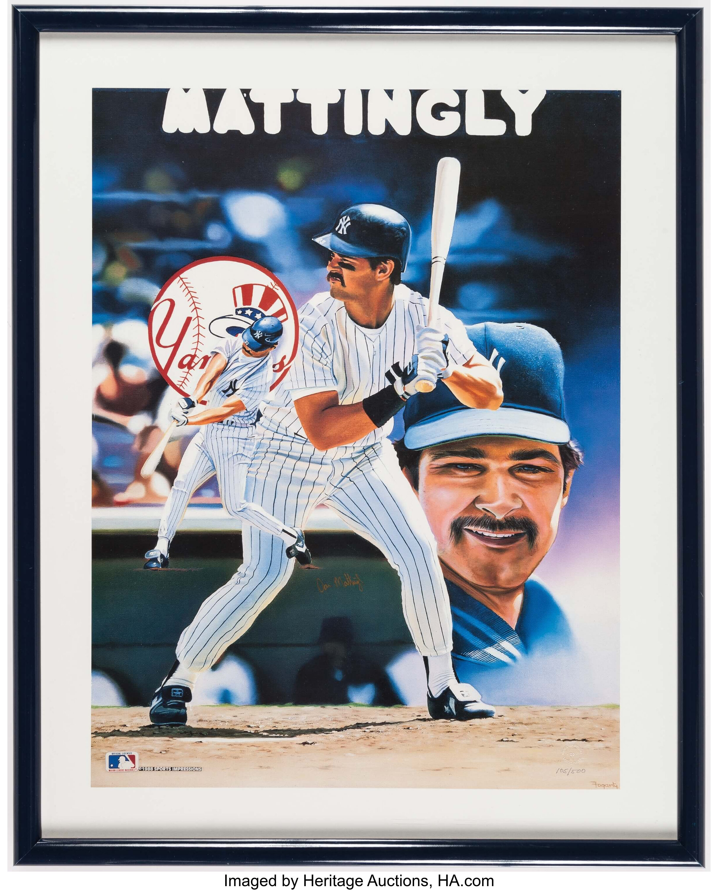 Don Mattingly Superstar New York Yankees MLB Action Poster