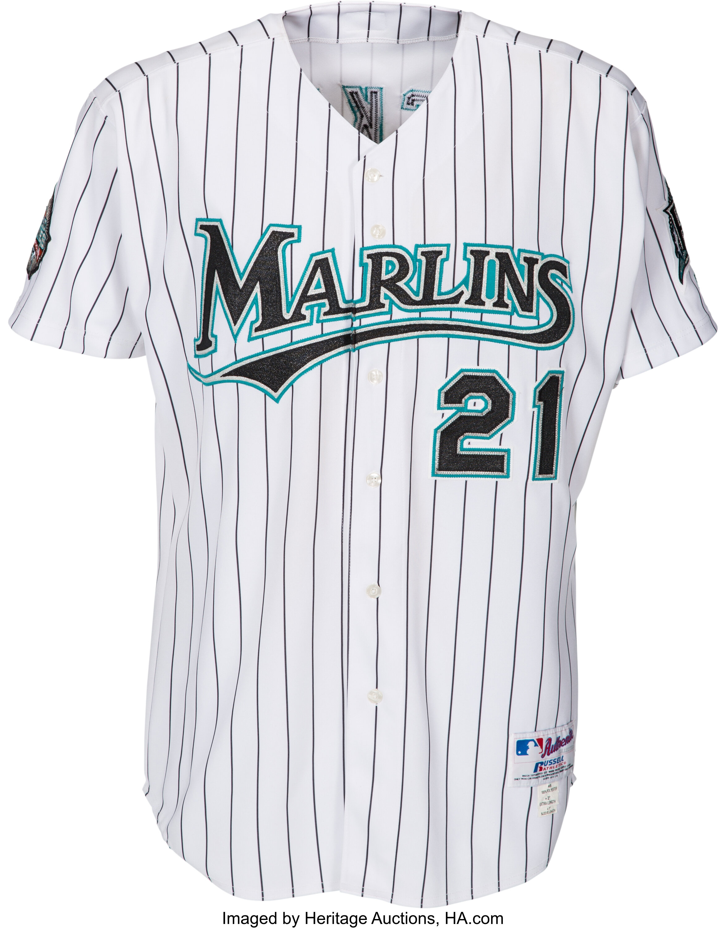 1993-02 Florida Marlins #59 Game Issued White Jersey 46 DP14328
