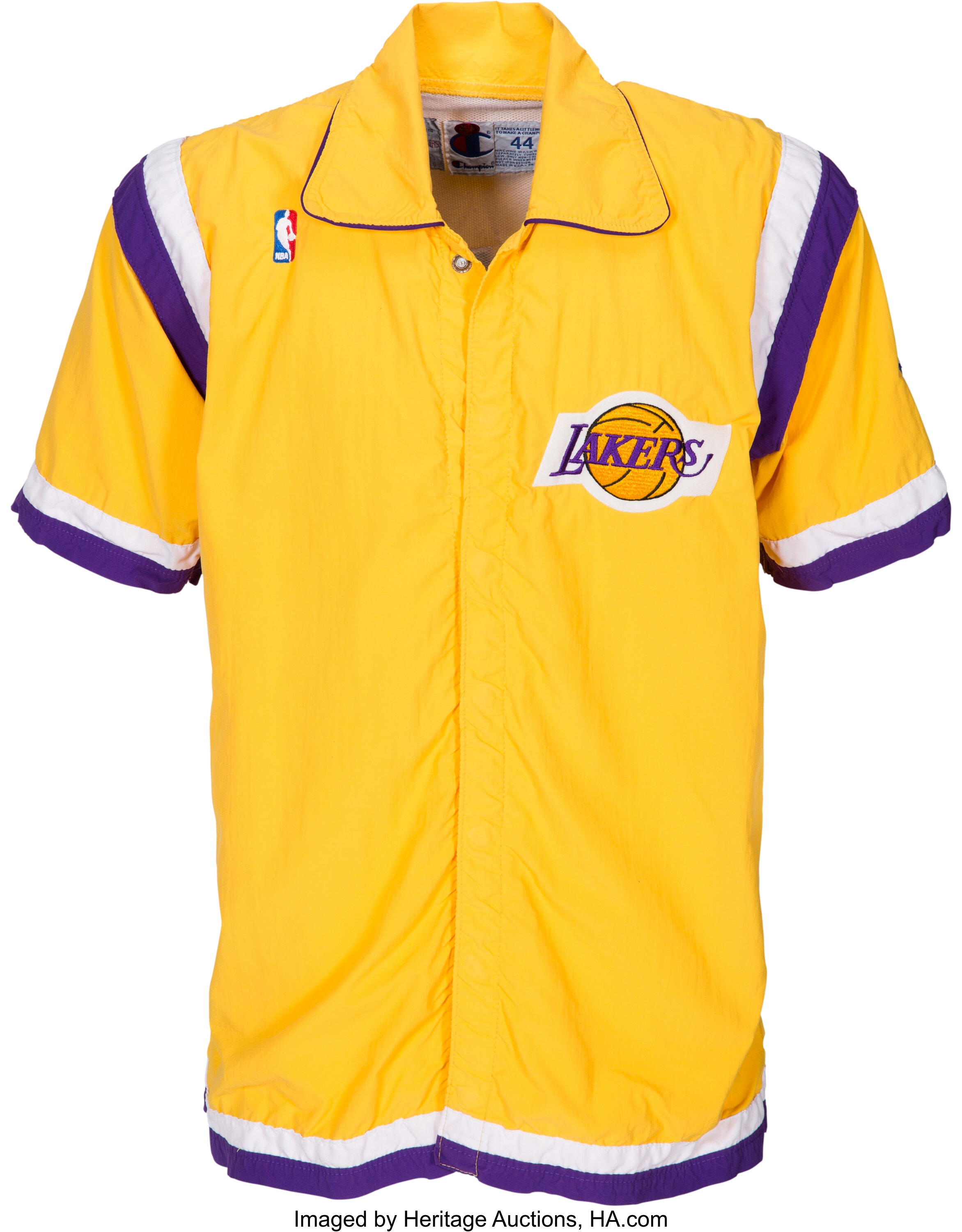 1992-93 James Worthy Game Worn Los Angeles Lakers Warmup Jacket., Lot  #81709