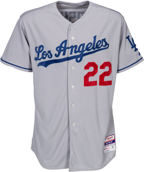 2015 Clayton Kershaw Game Worn Los Angeles Dodgers Jersey with MLB