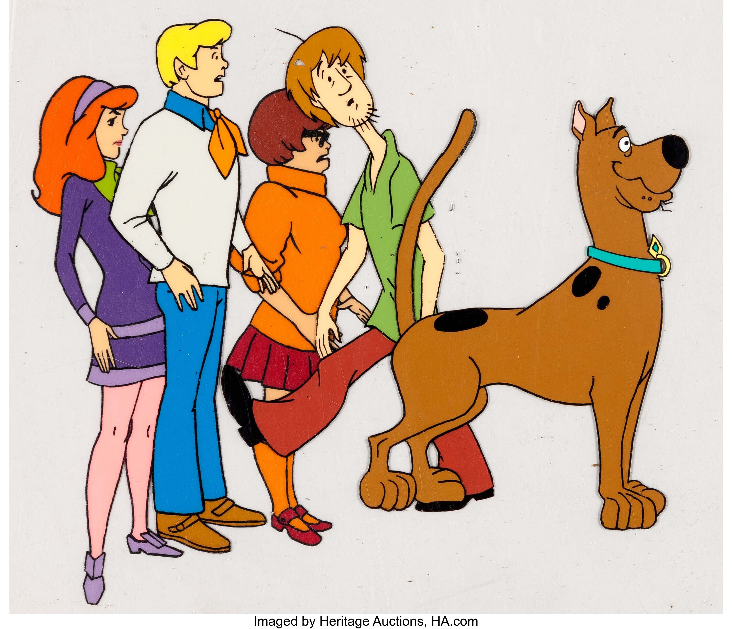 Scooby-Doo Entire Cast Production Cel Setup and Animation Drawing | Lot ...