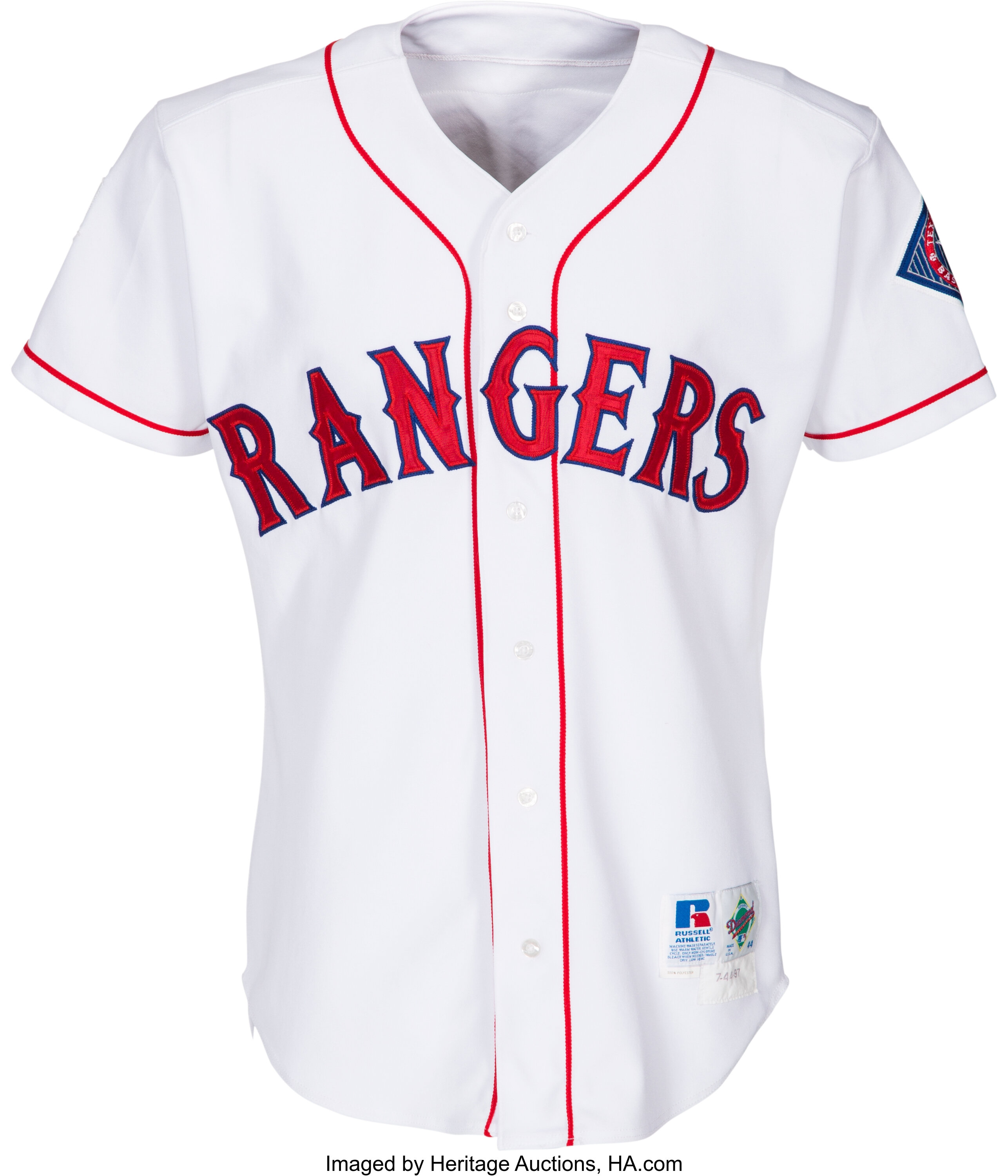 Lot Detail - 1995 Ivan Rodriguez Texas Rangers Game-Used Home Jersey