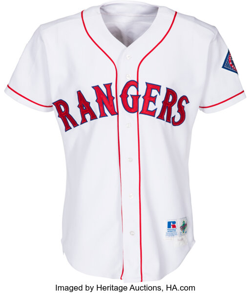 1997 Ivan Rodriguez Game Worn Texas Rangers Jersey.  Baseball, Lot  #81422