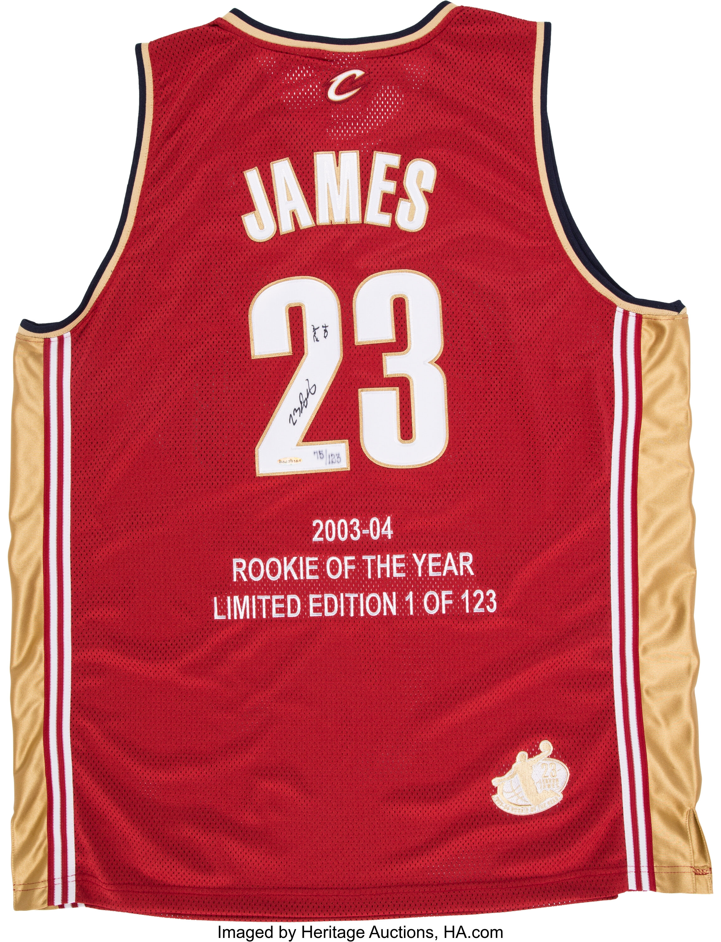 Lebron James' Official 2003 Cleveland Cavaliers Signed Jersey - CharityStars