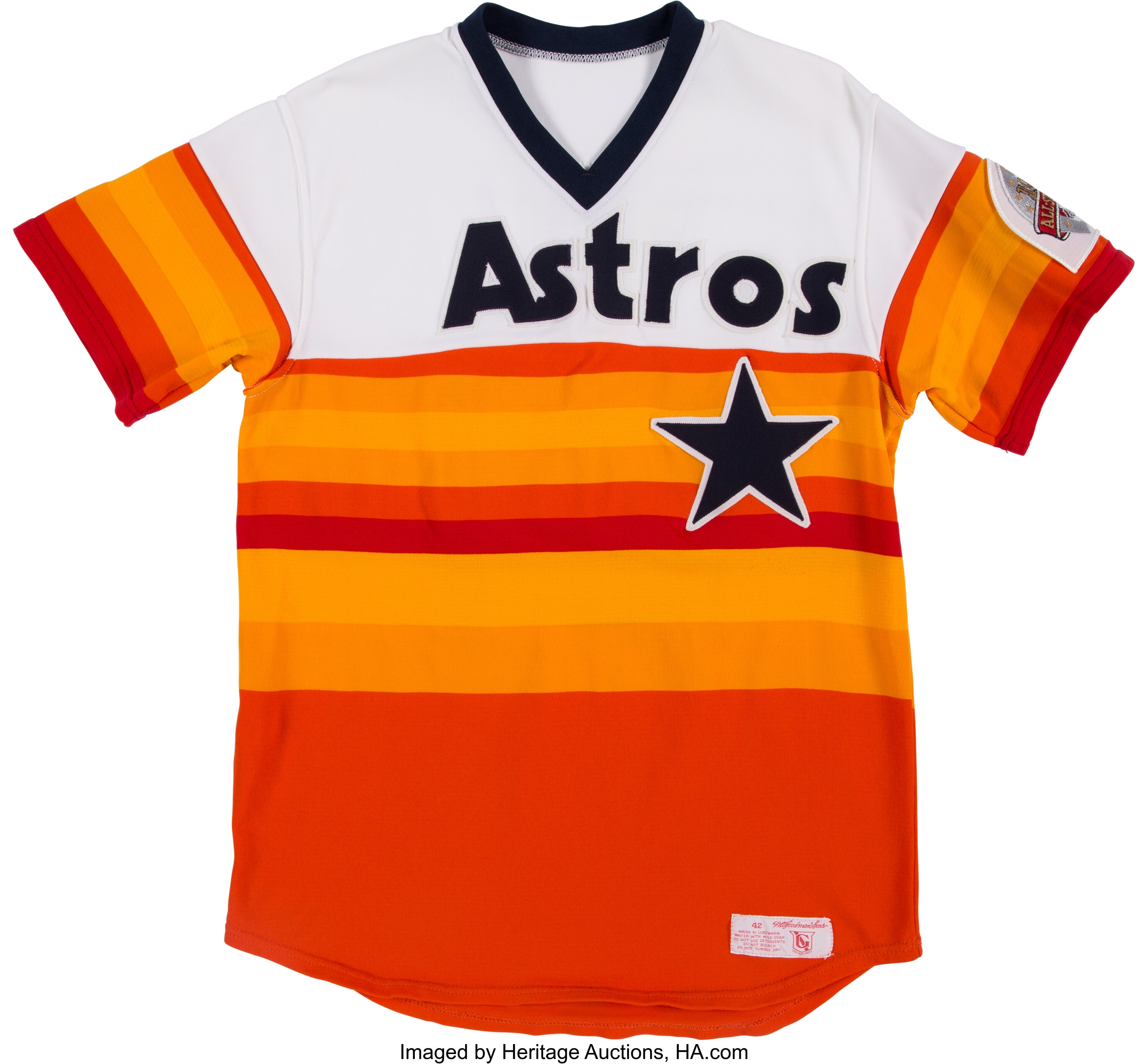 1986 Terry Puhl Game Worn Houston Astros Jersey.  Baseball