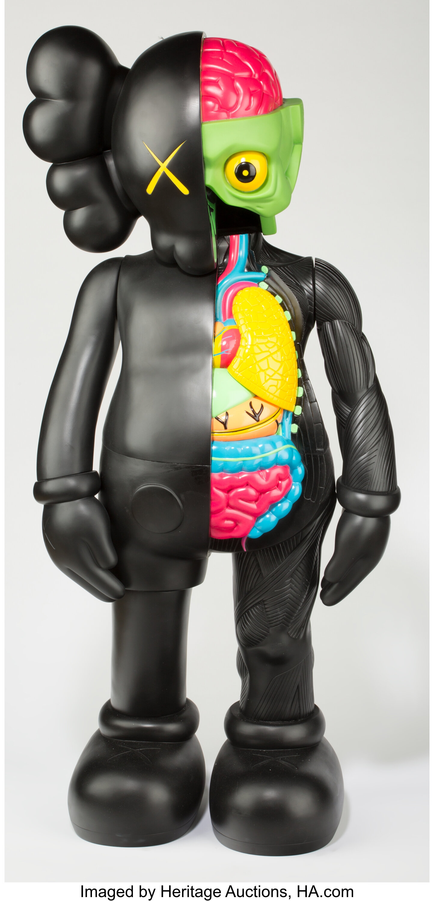 KAWS 4 Foot Dissected Companion Vinyl Sculpture Black