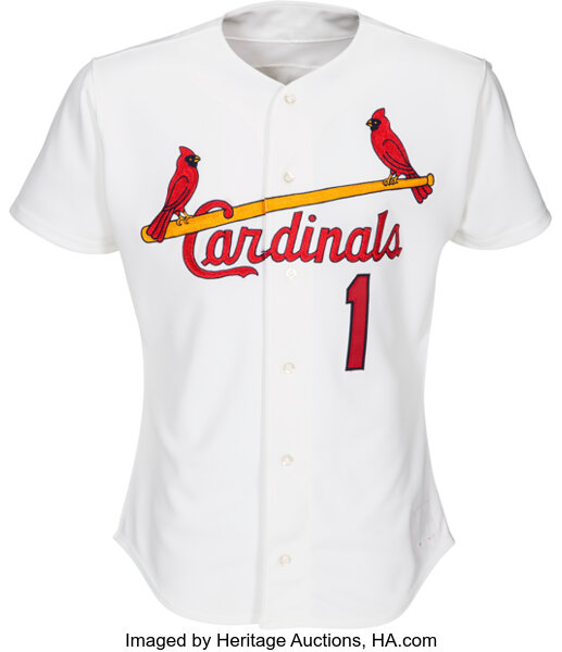 St. Louis Cardinals Jersey, worn by Ozzie Smith