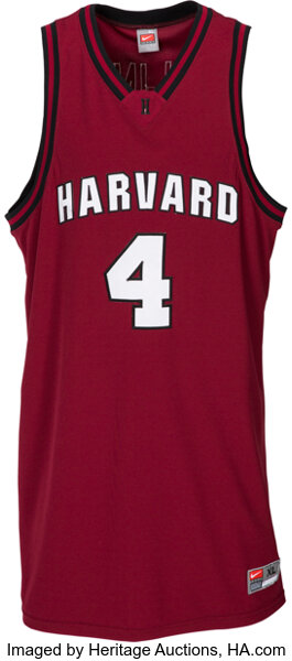 2008 09 Jeremy Lin Game Worn Harvard Crimson Jersey