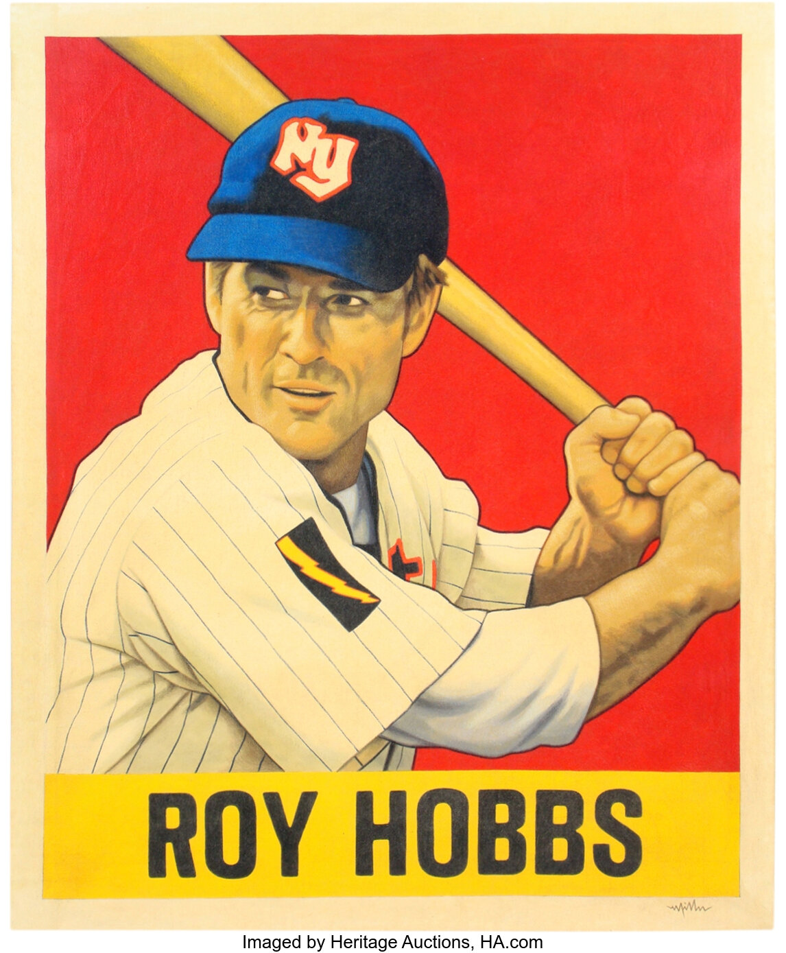 2016 Roy Hobbs "Card that Never Was" Original Artwork by Arthur Lot