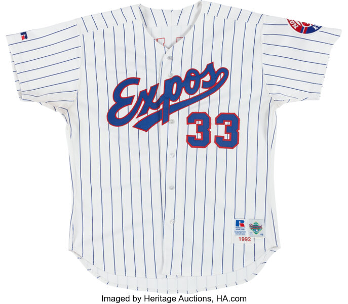 1992 Larry Walker Game Worn Montreal Expos Jersey. Baseball