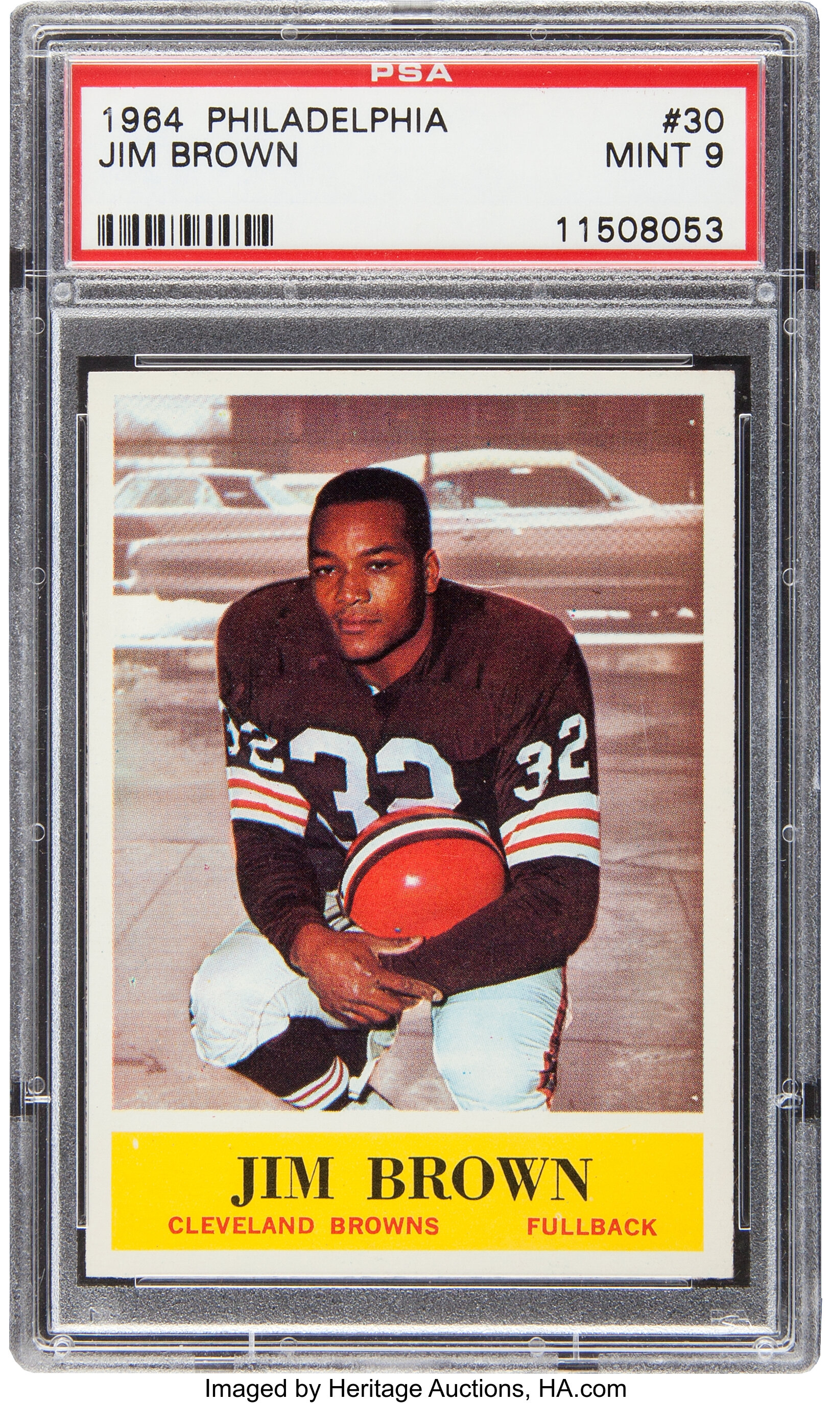 1964 Philadelphia Jim Brown #30 PSA Mint 9 - Only One Higher