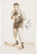 Lot Detail - 8/1/1951 Joe Louis Fight-Worn & Autographed Boxing