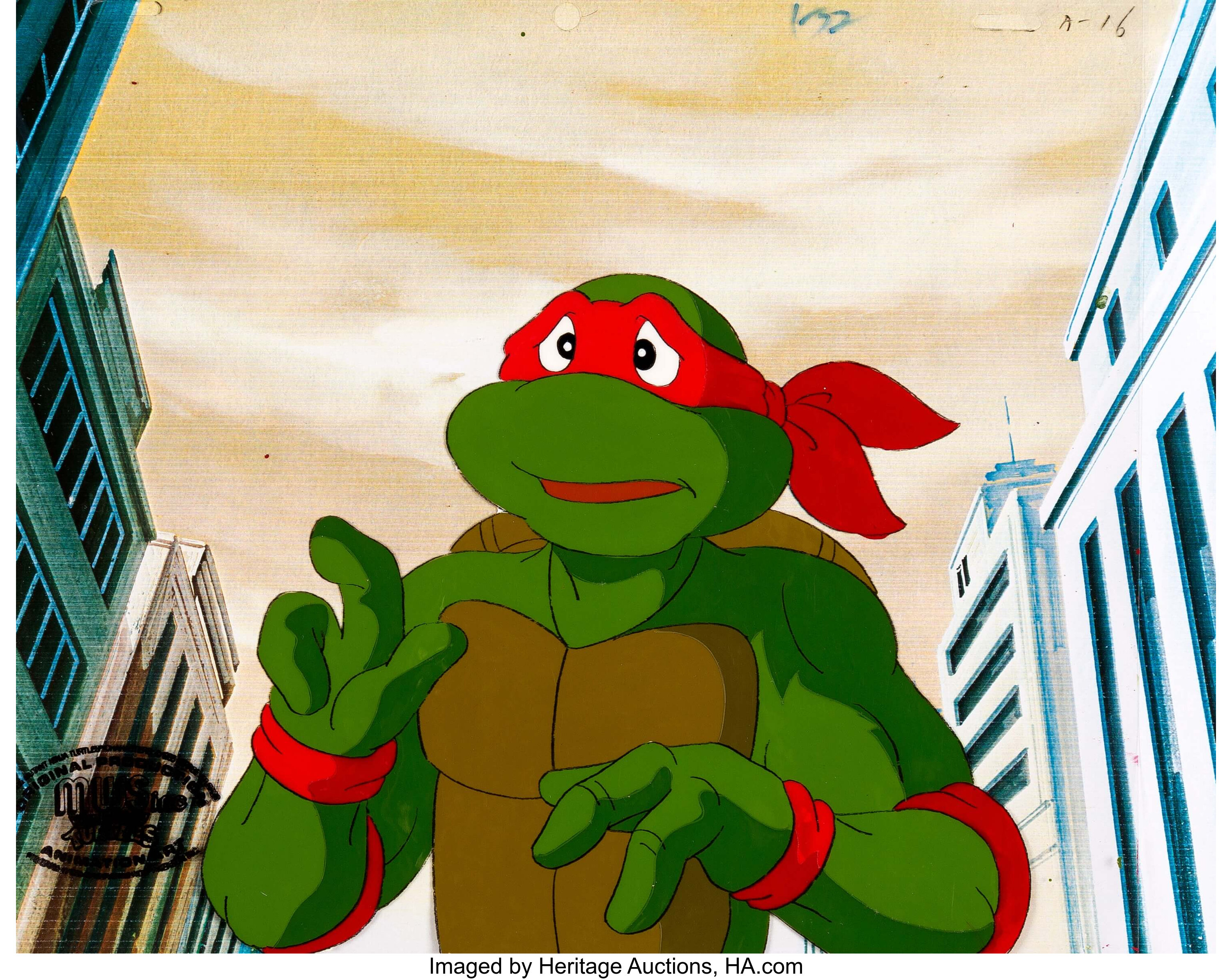 Teenage Mutant Ninja Turtles Raphael Production Cel | Lot #11206 ...