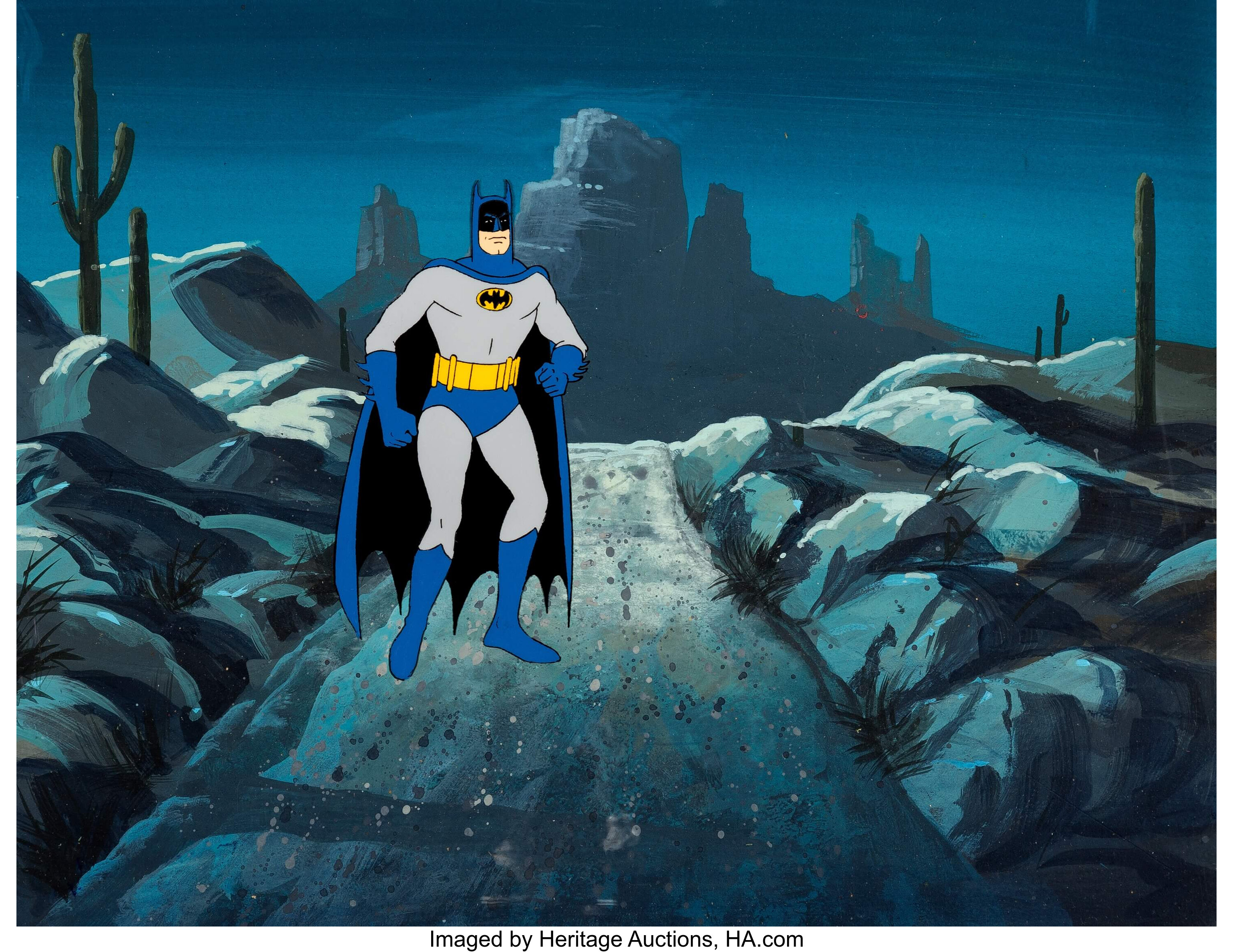 Super Friends Batman Production Cel and Master Background | Lot #11201 |  Heritage Auctions