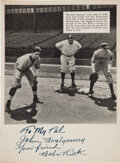 1927 Babe Ruth & Lou Gehrig Signed Barnstorming Photograph. Those, Lot  #19455