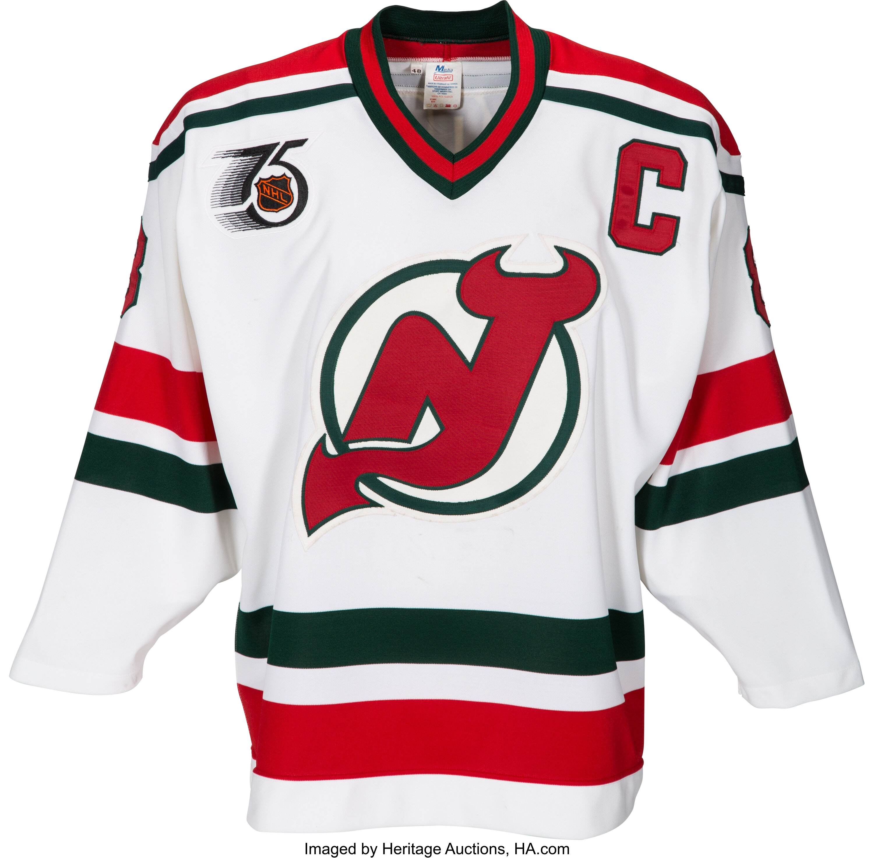 1991-92 New Jersey Devils Custom Jersey Presented to Yogi Berra