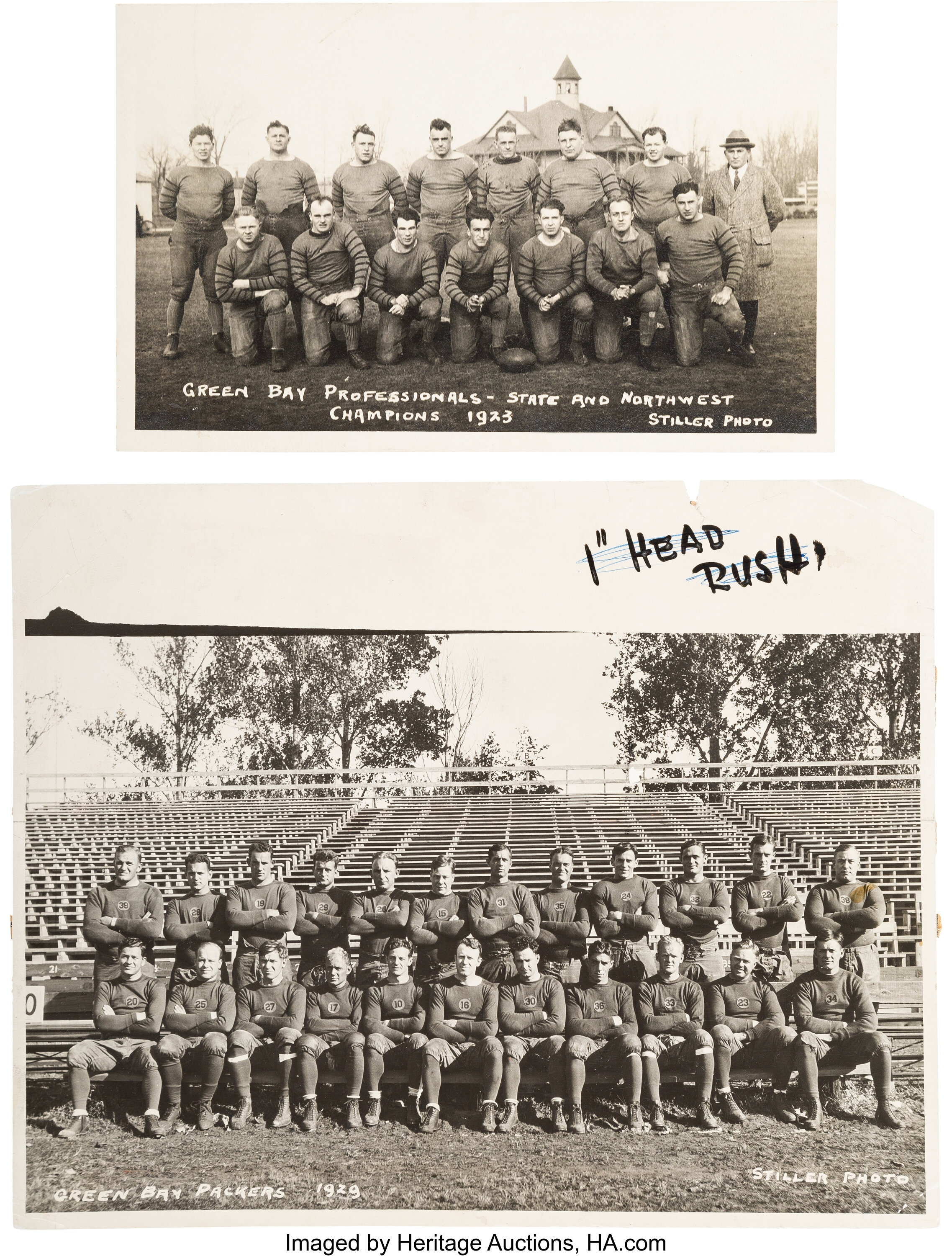 Green Bay Packers game action photos from 1921 are being auctioned