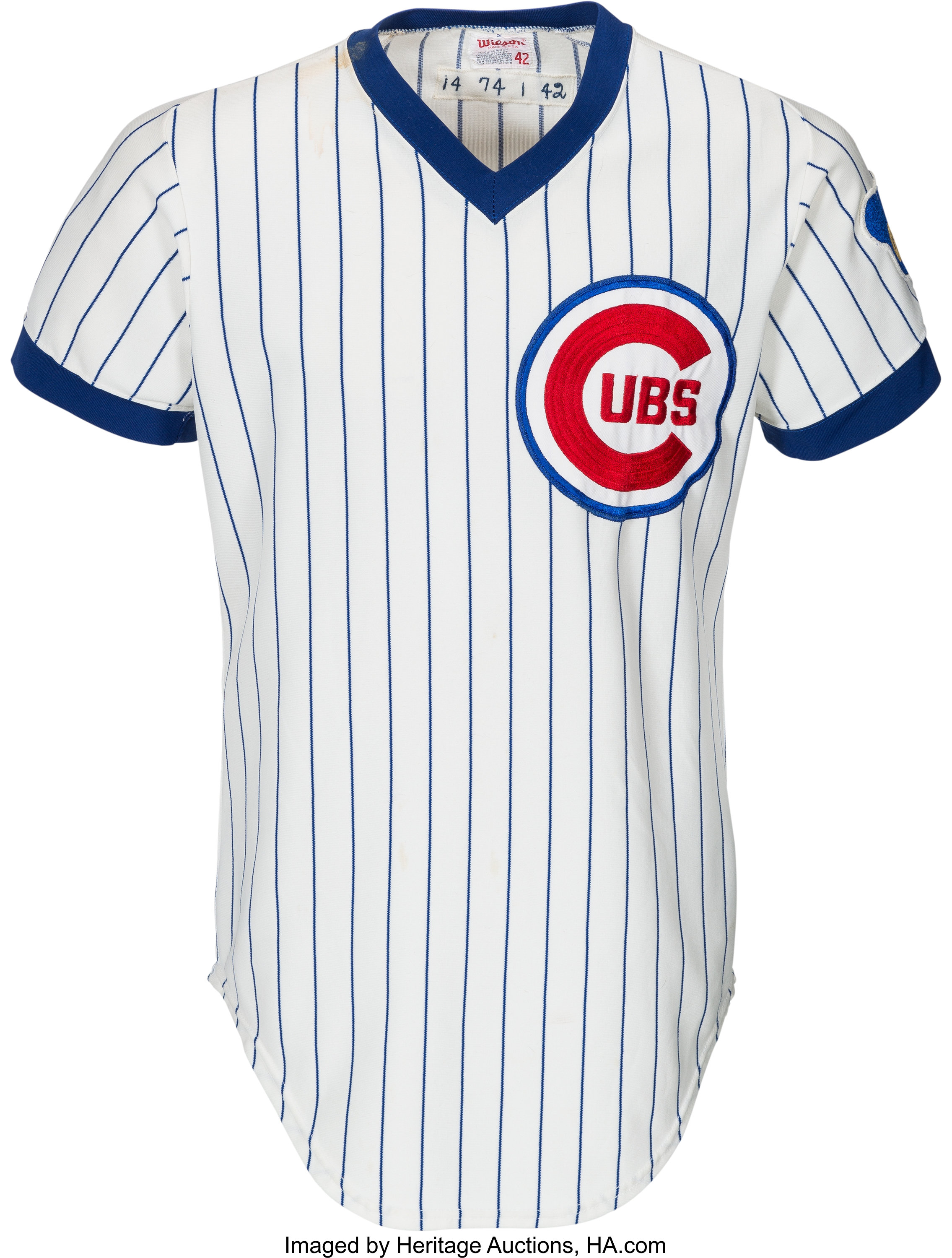 1974 Ernie Banks Game Worn Chicago Cubs Coach's Jersey. , Lot #81383