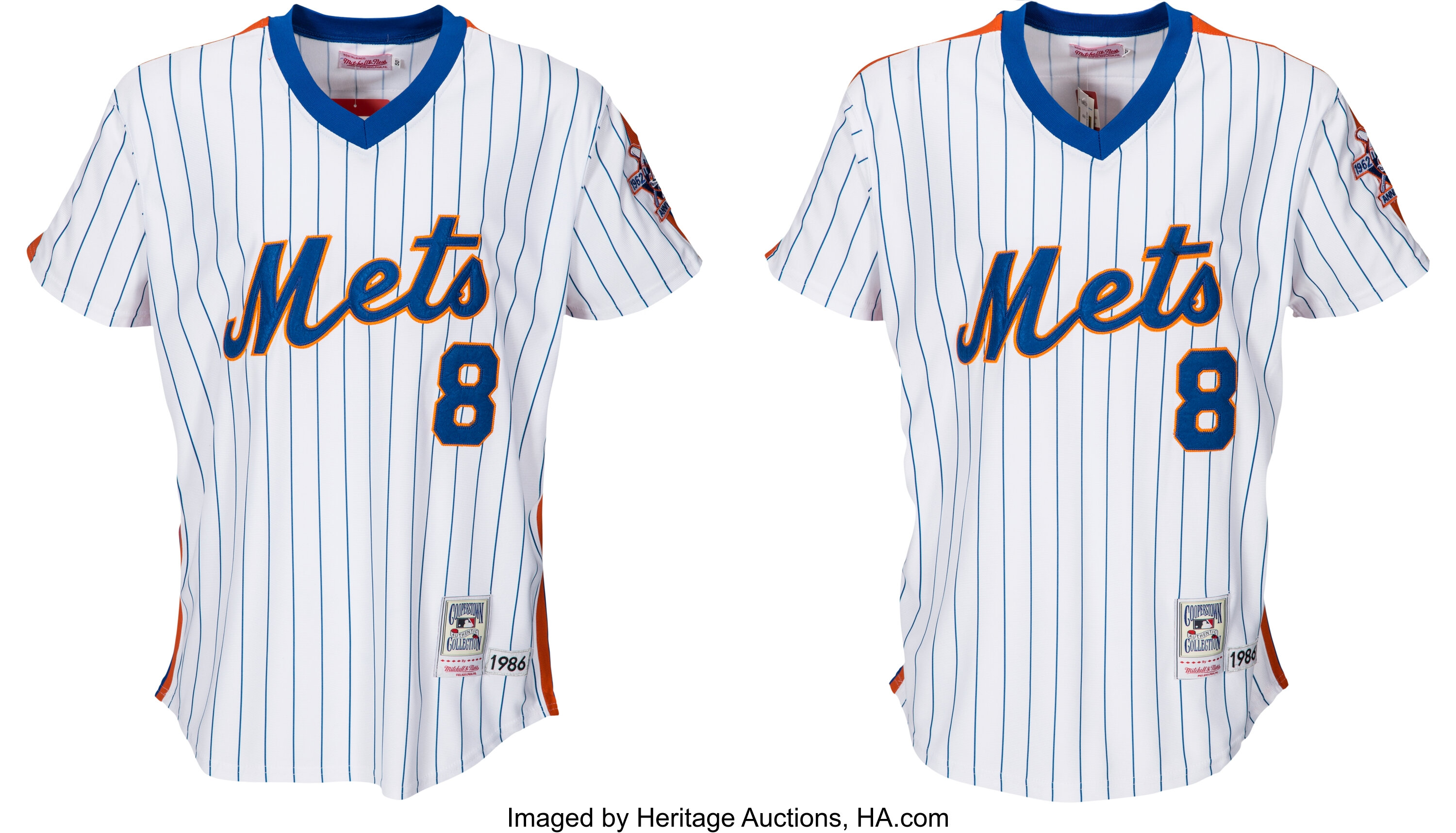 1986 New York Mets Replica Signed Jerseys Lot of 2 from The Gary, Lot  #81893